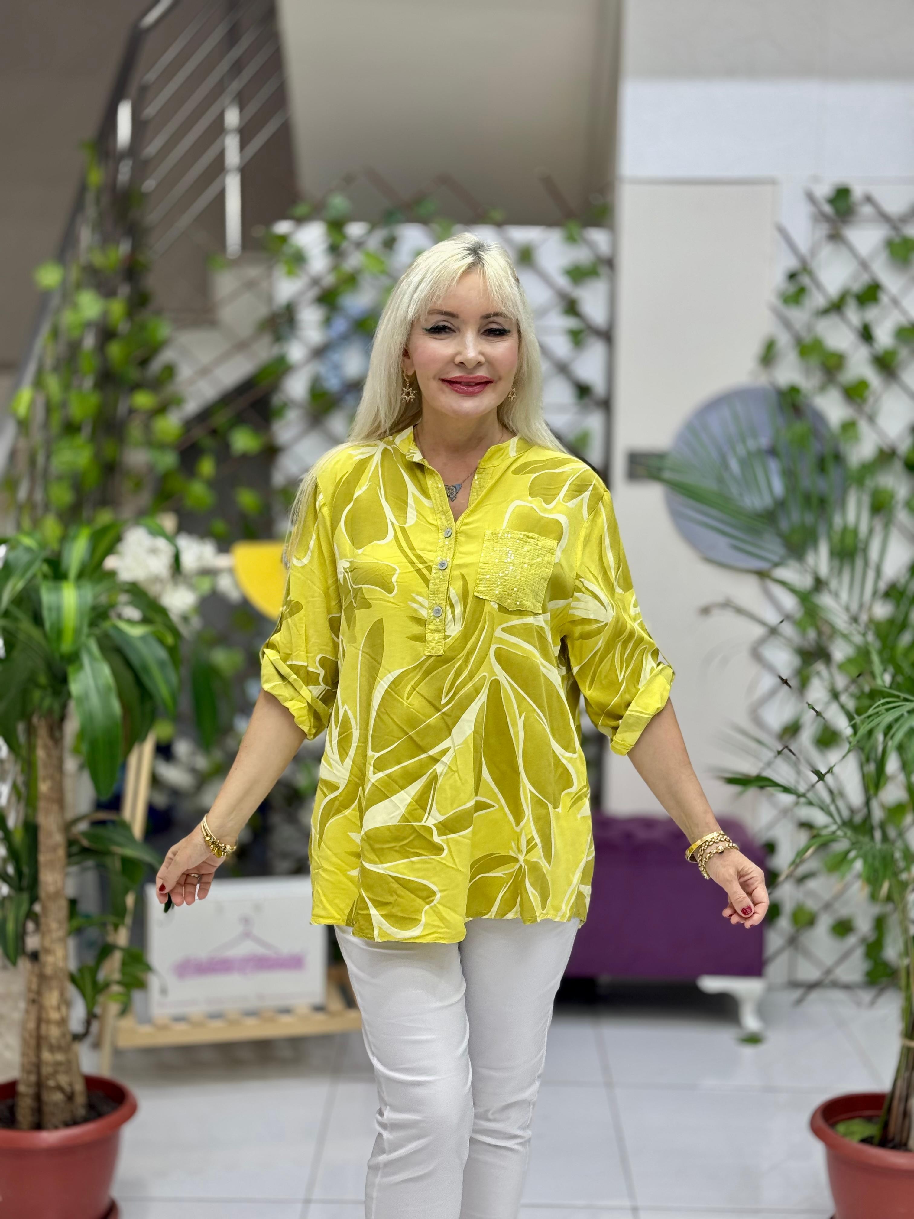NC15440 İtalyan Coton Bluz Sarı