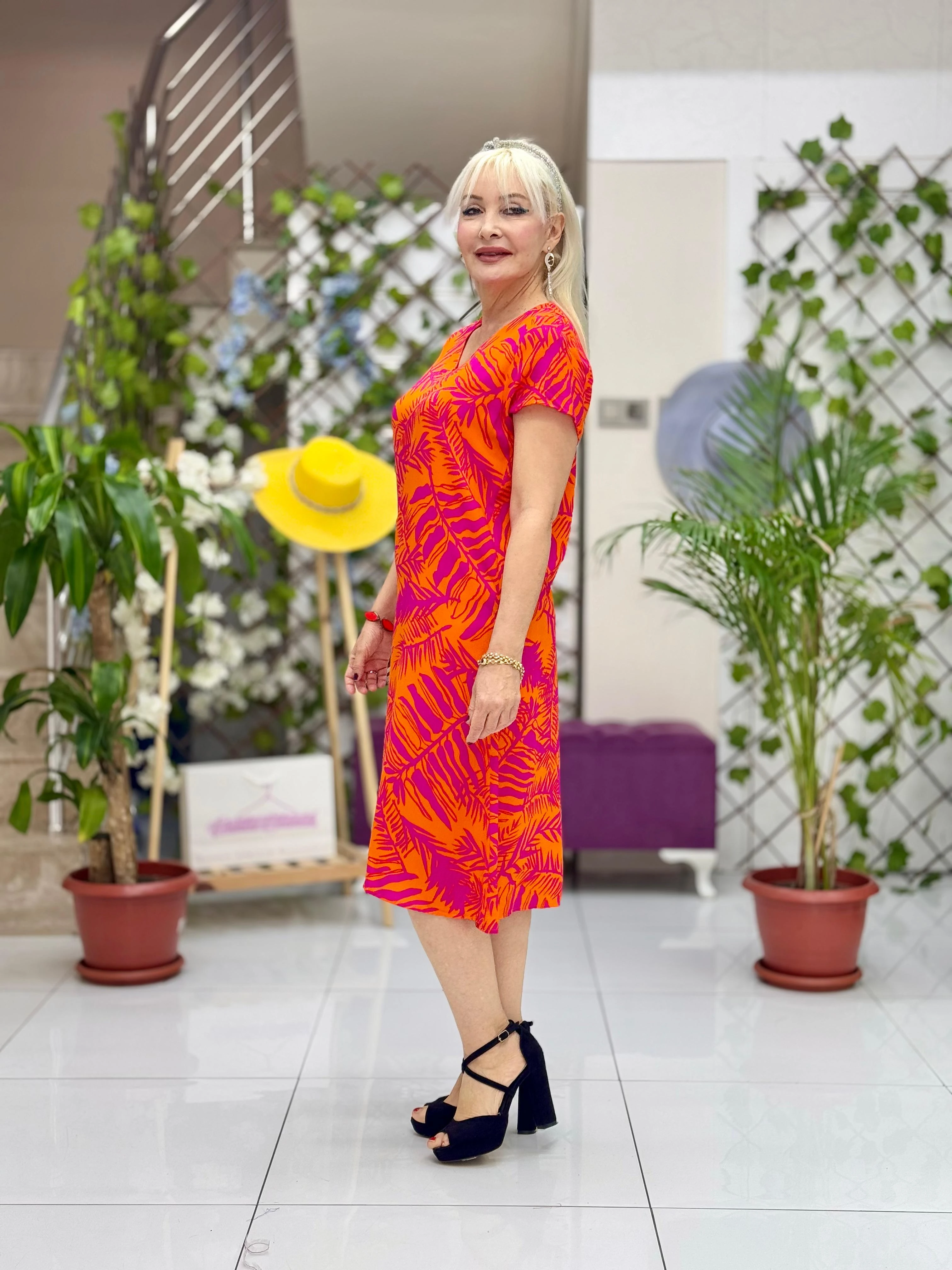 DM70035 Demet Viskon Elbise