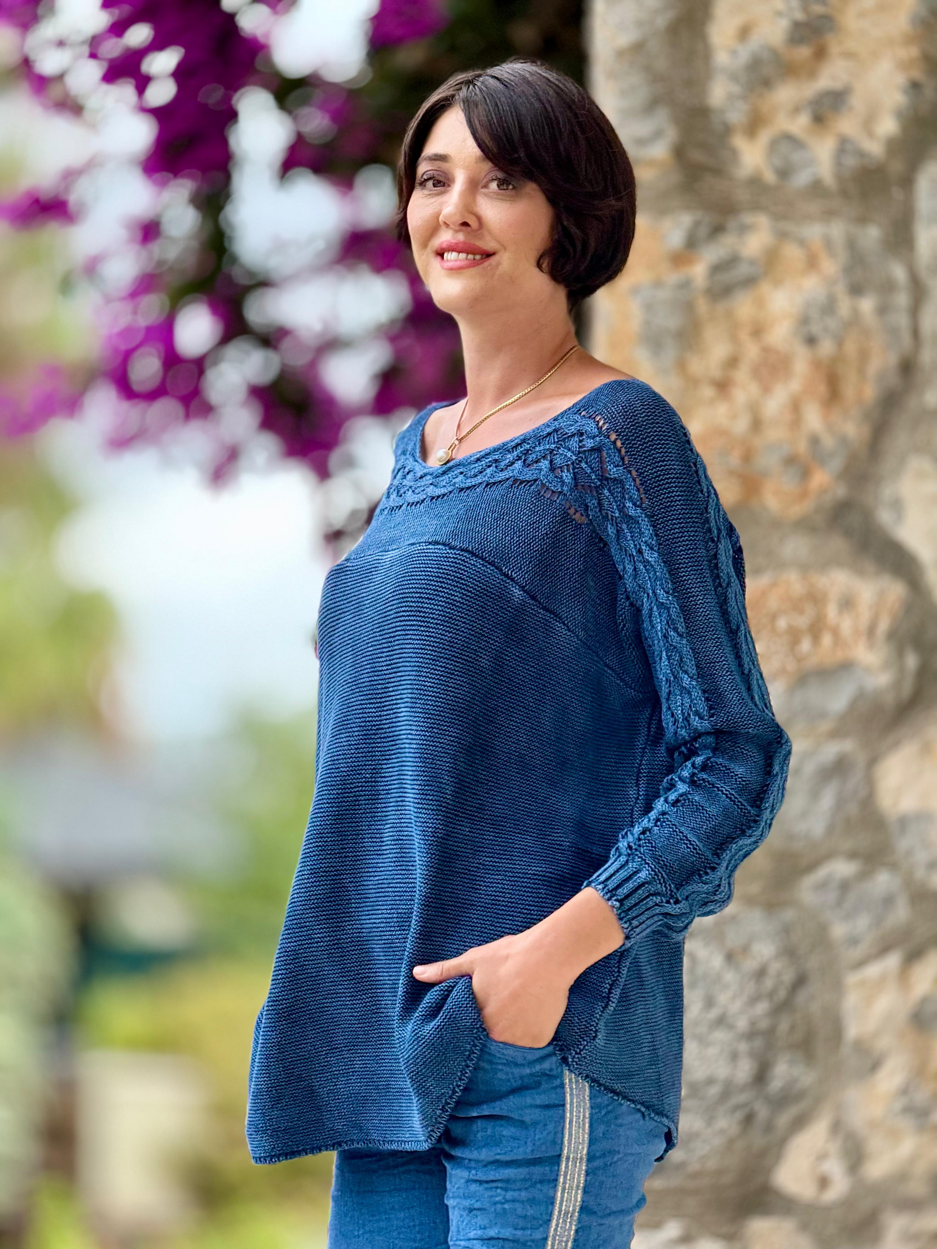 Sc2403 Jersey Punto Lavable Azul Marino