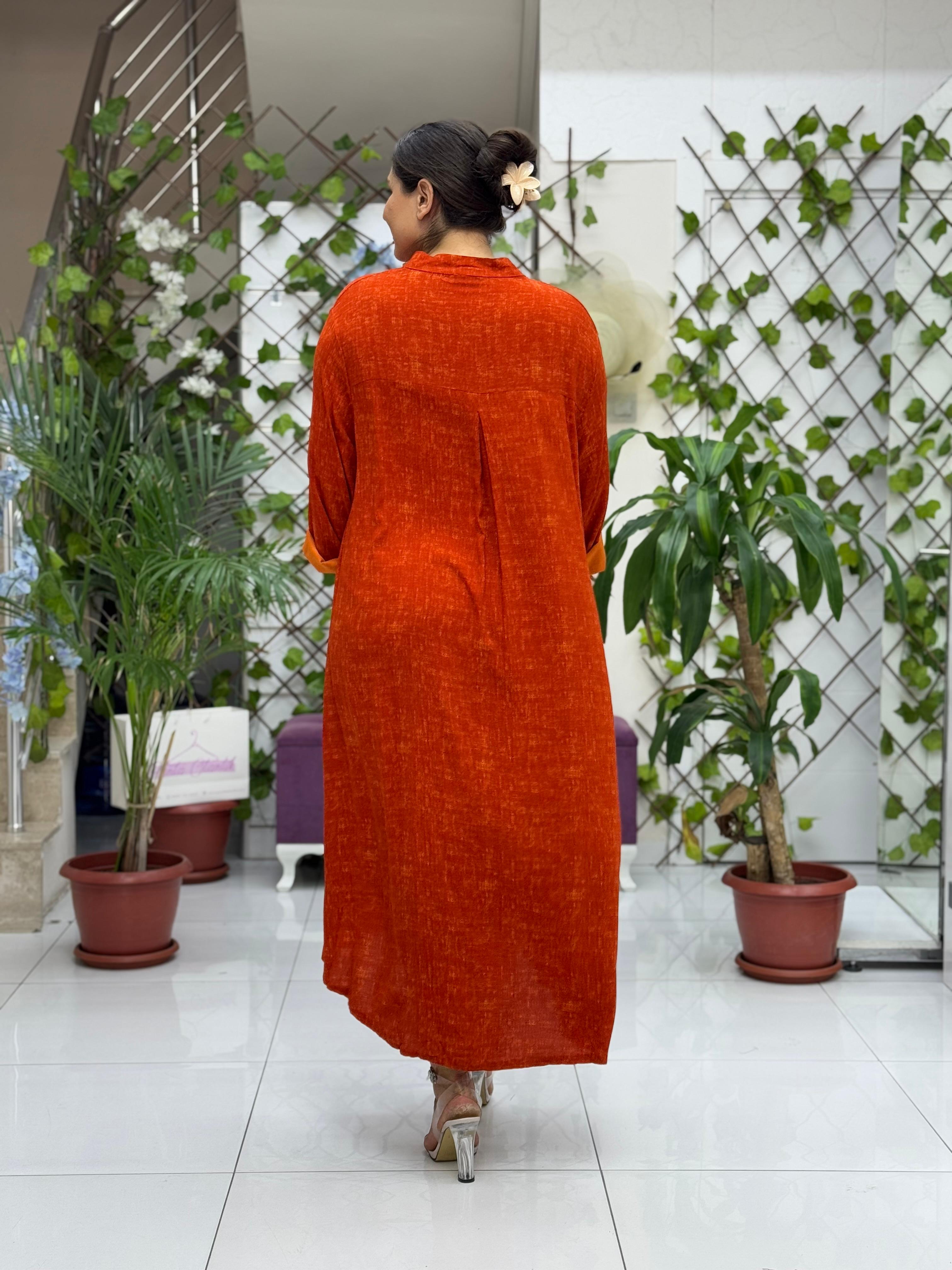 YS81003 Viskon Yasemin Elbise