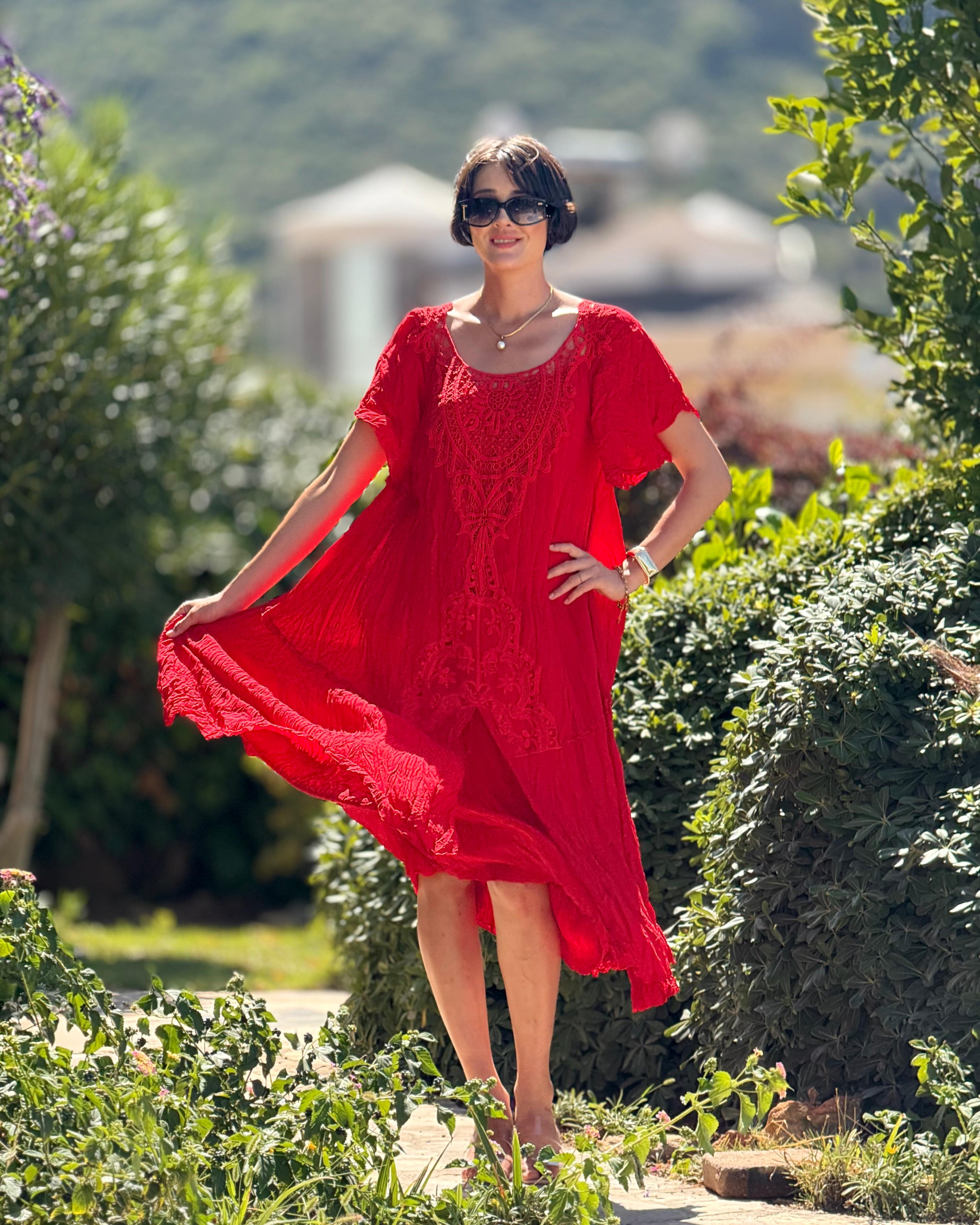M1420 Vestido Hürrem Rojo