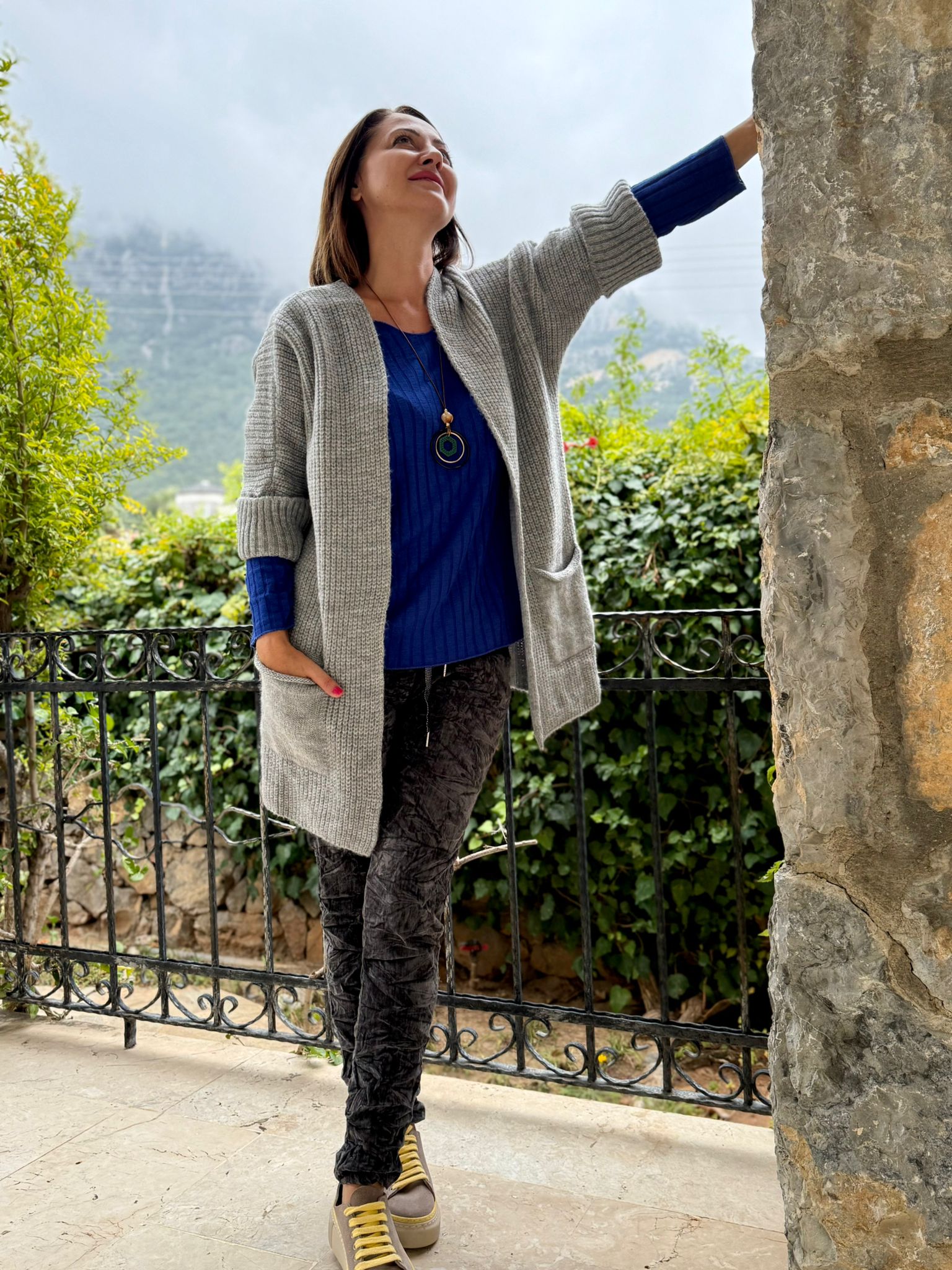 Sc2403 Jersey De Punto Lavado Marrón