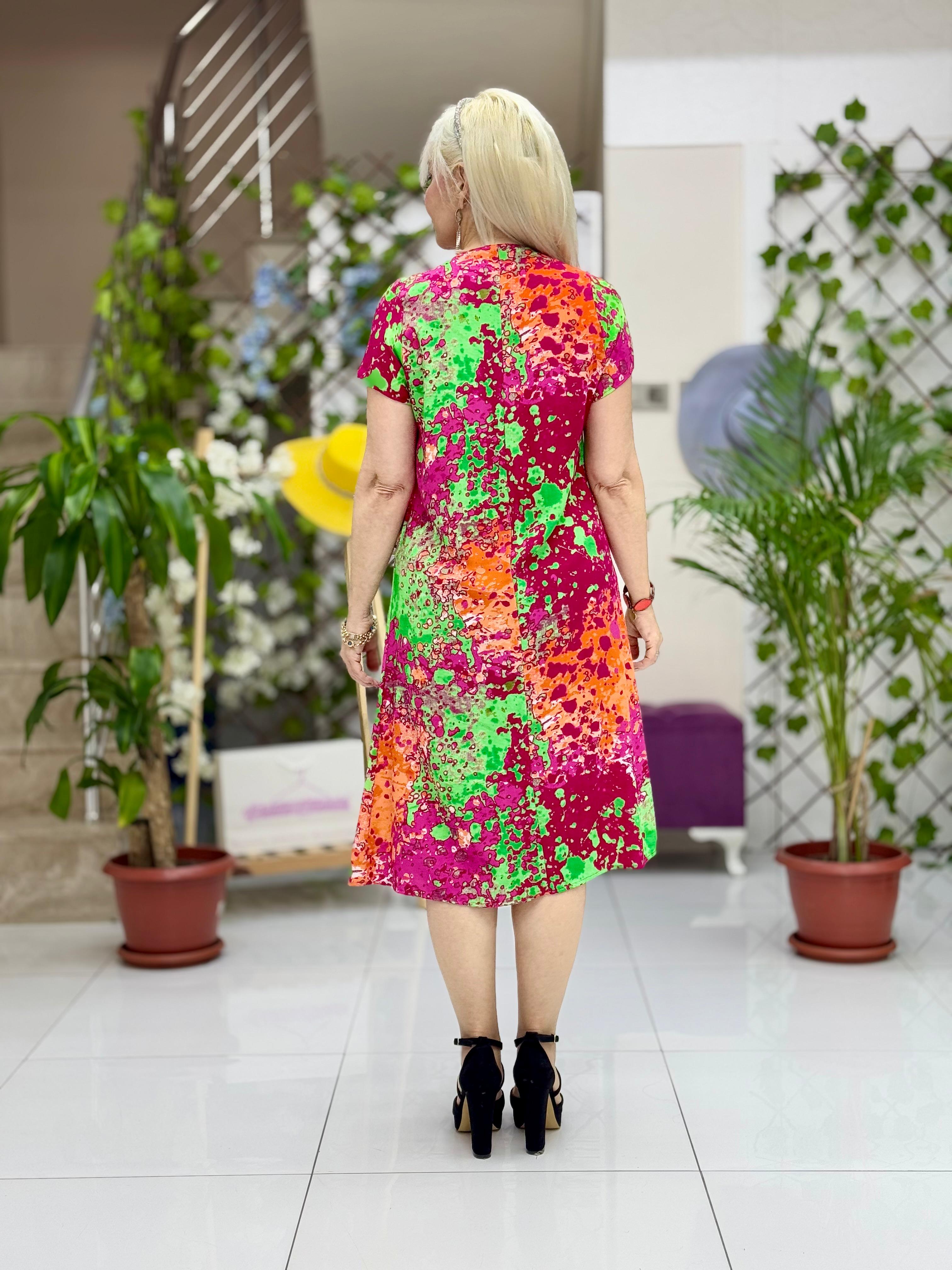 DM70031 Demet Viskon Elbise