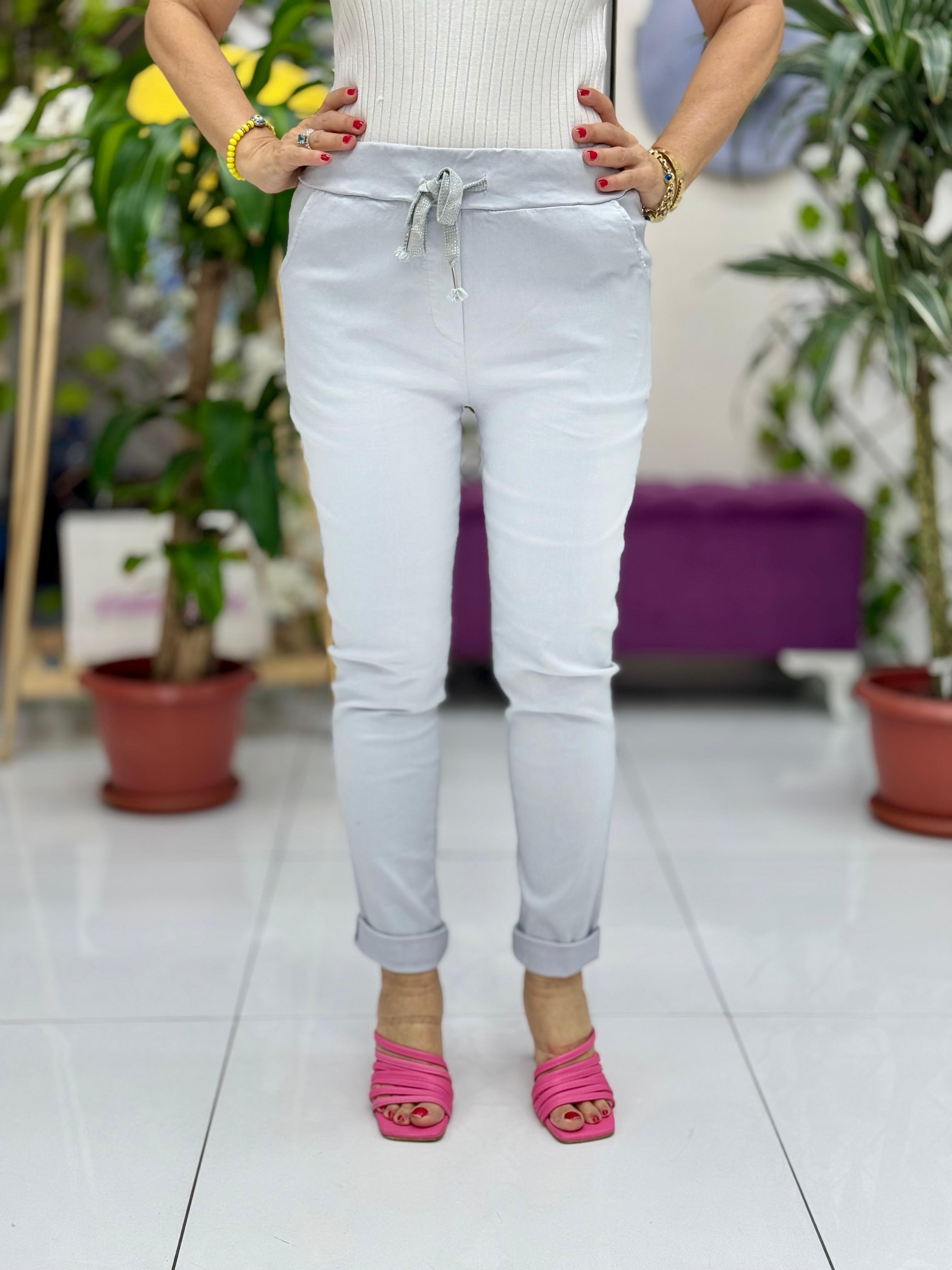 NC24009 İtalyan Coton Pantolon Gri