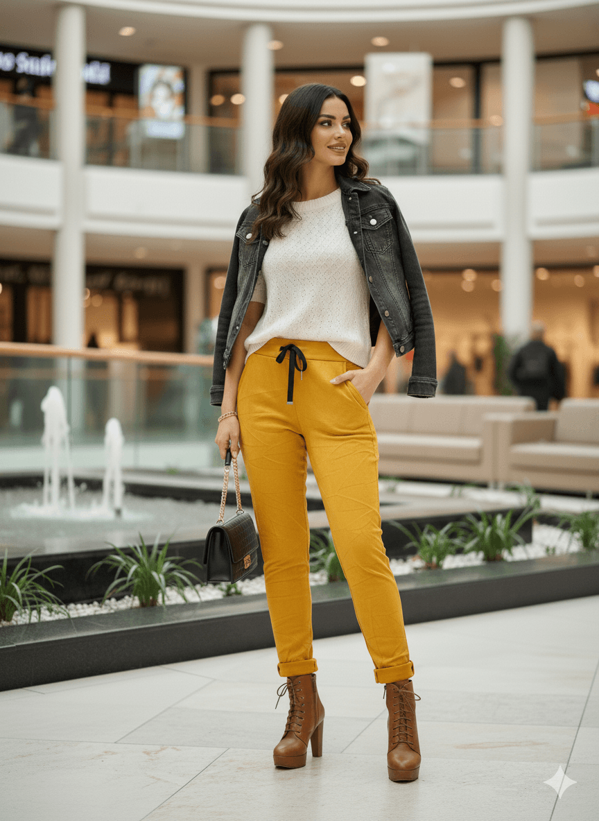 LS57118 İtalyan Süet Pantolon Hardal