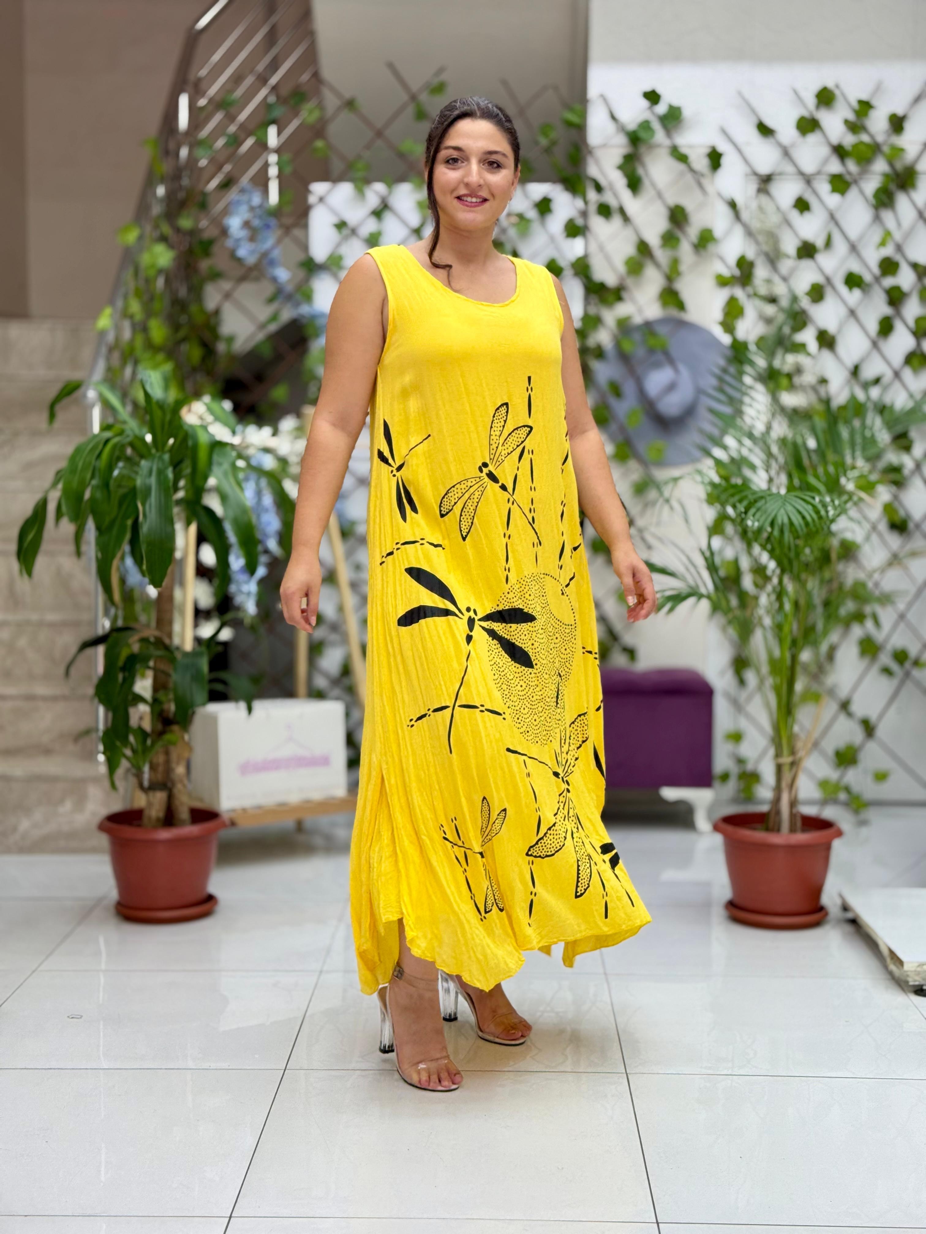M1046 Vestido Voile Sin Mangas Turquesa