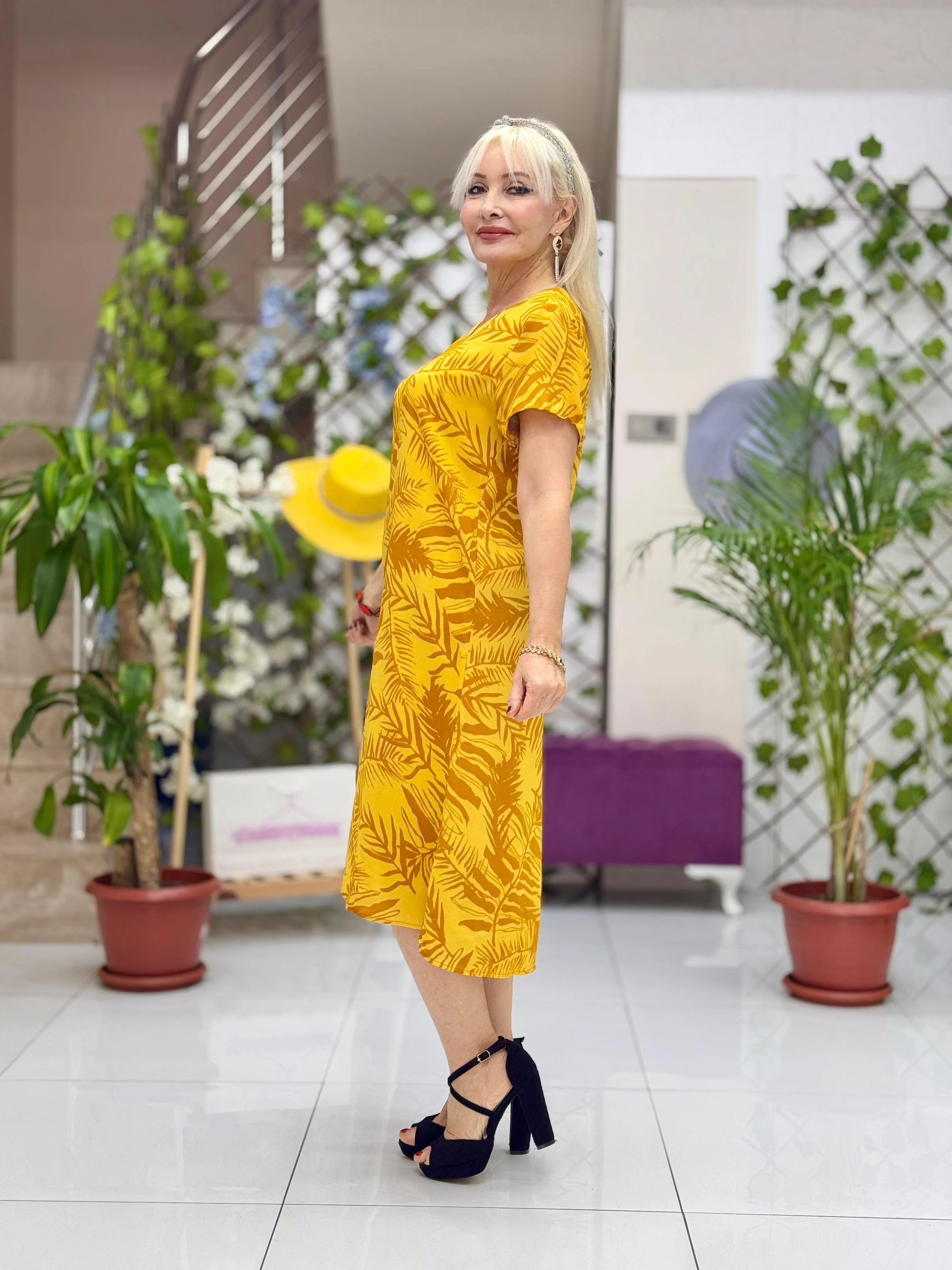 DM70046 Demet Viskon Elbise