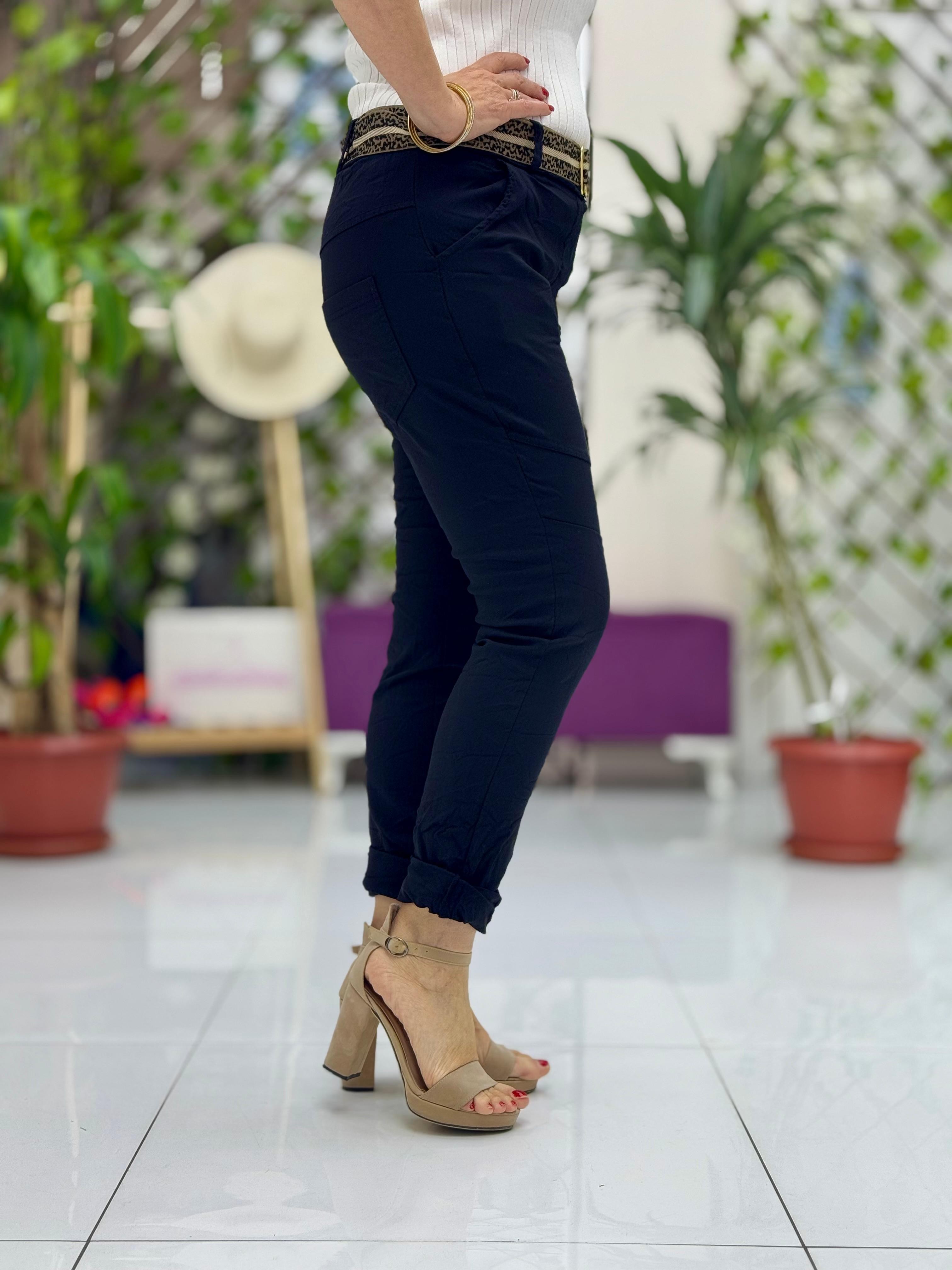 NC21358 İtalyan Coton Pantolon Siyah