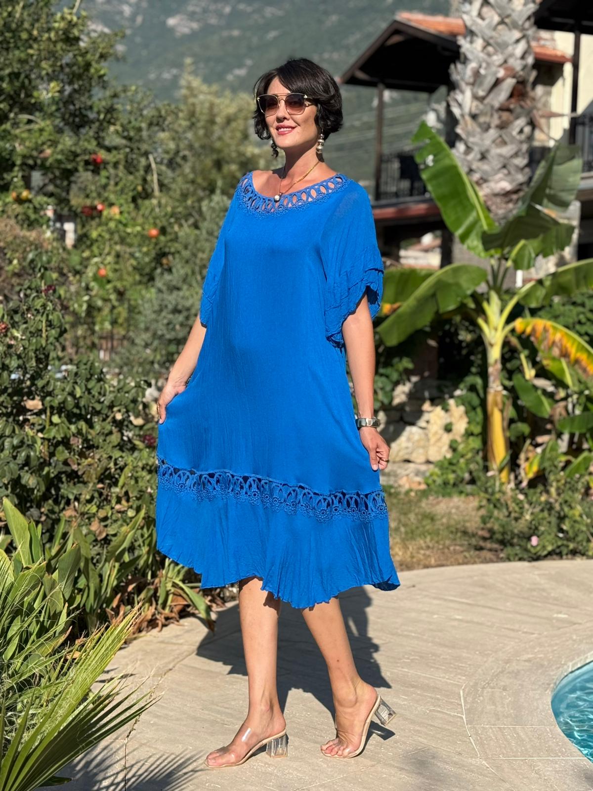 VL3026 Vual Elbise Saks