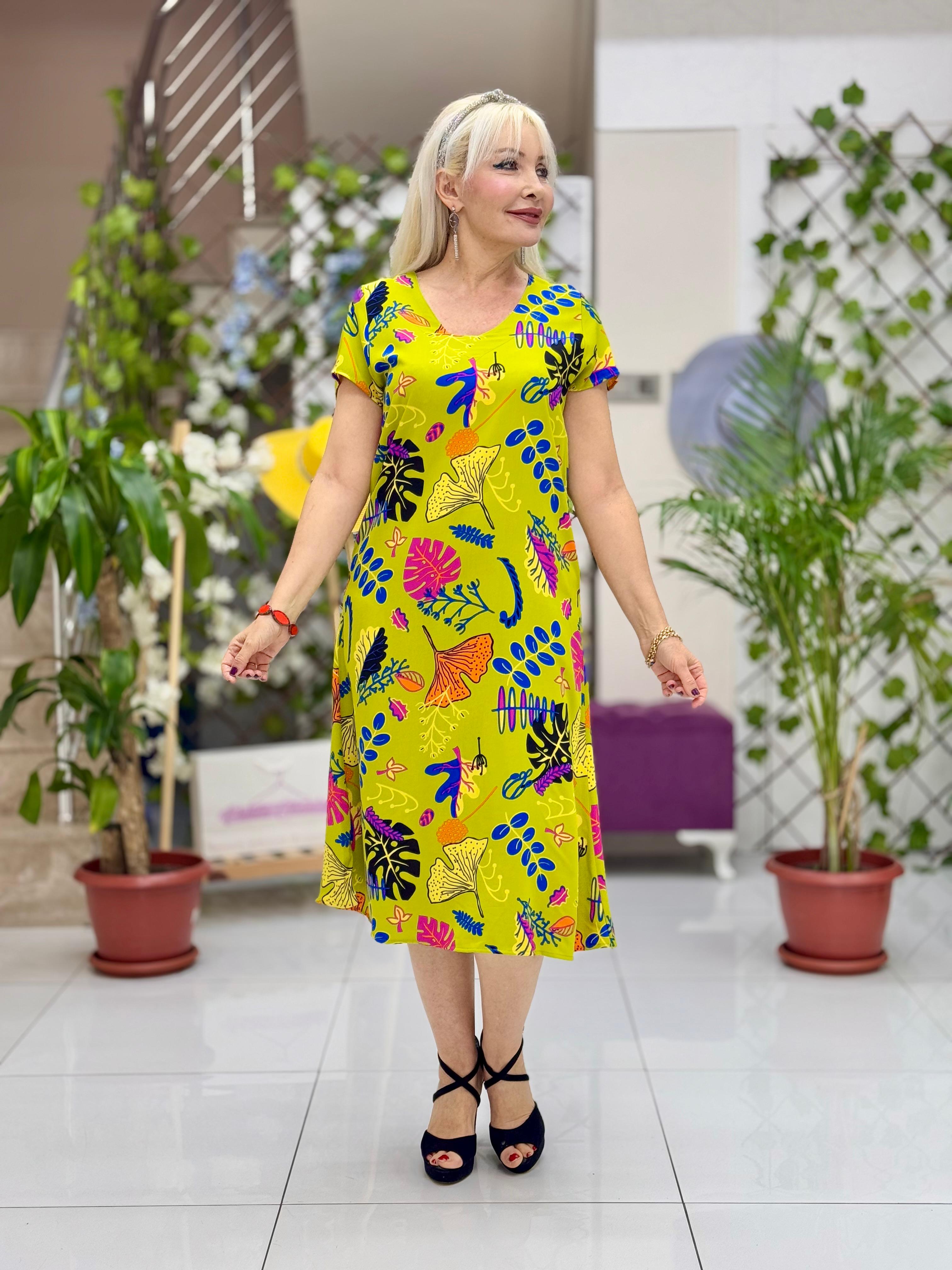 DM70047 Demet Viskon Elbise