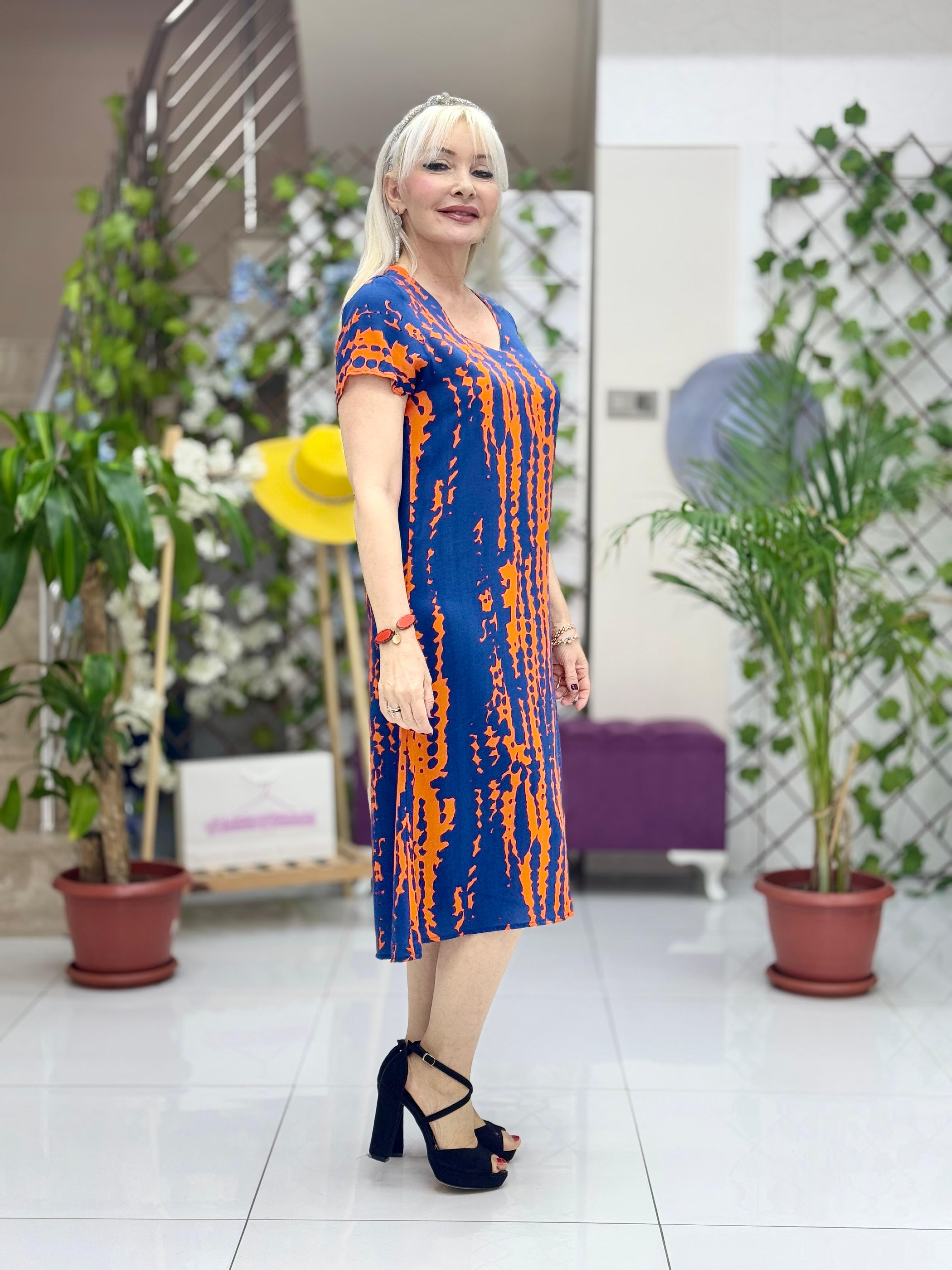 DM70043 Demet Viskon Elbise