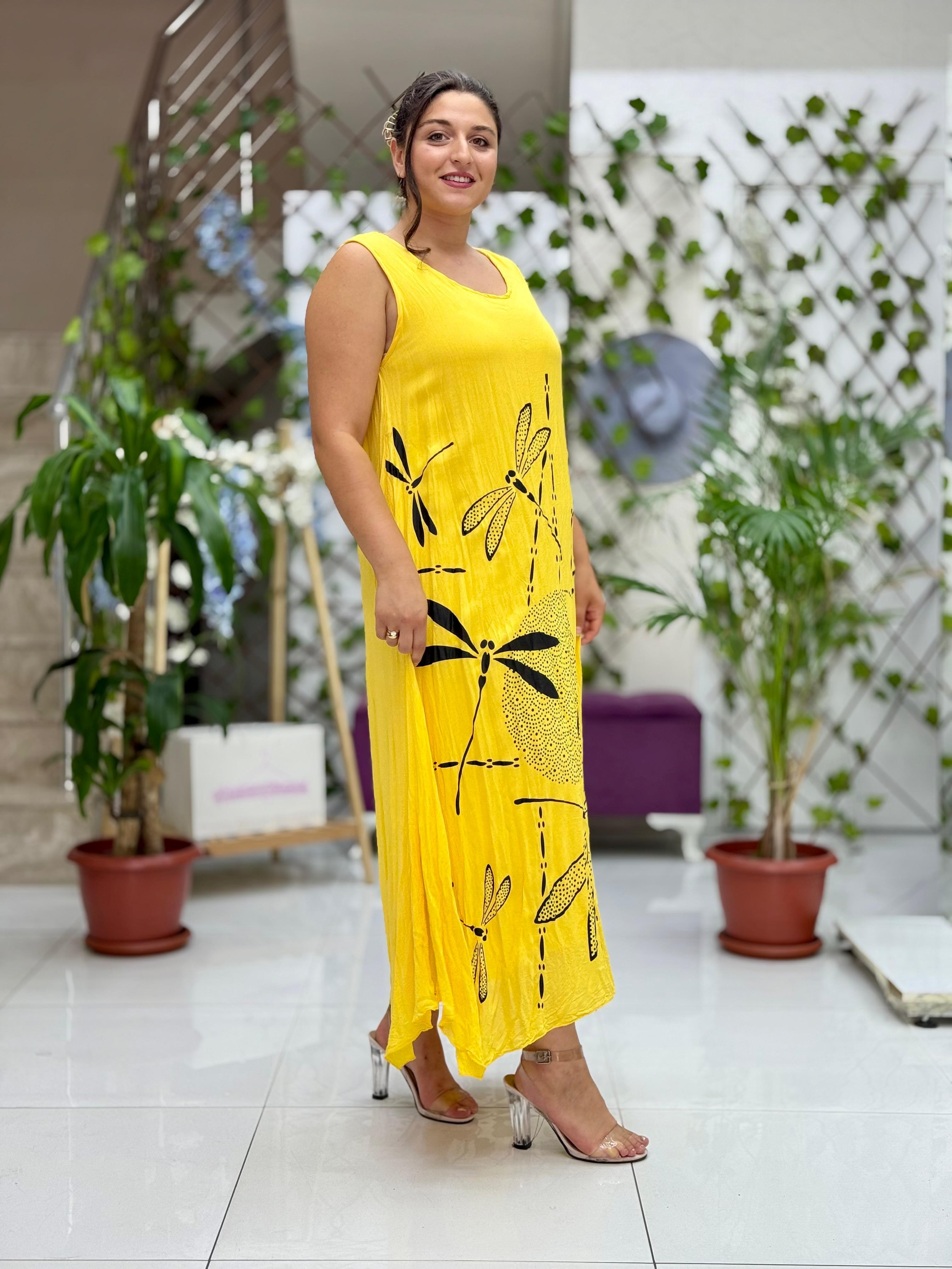 M1046 Vestido Voile Sin Mangas Turquesa