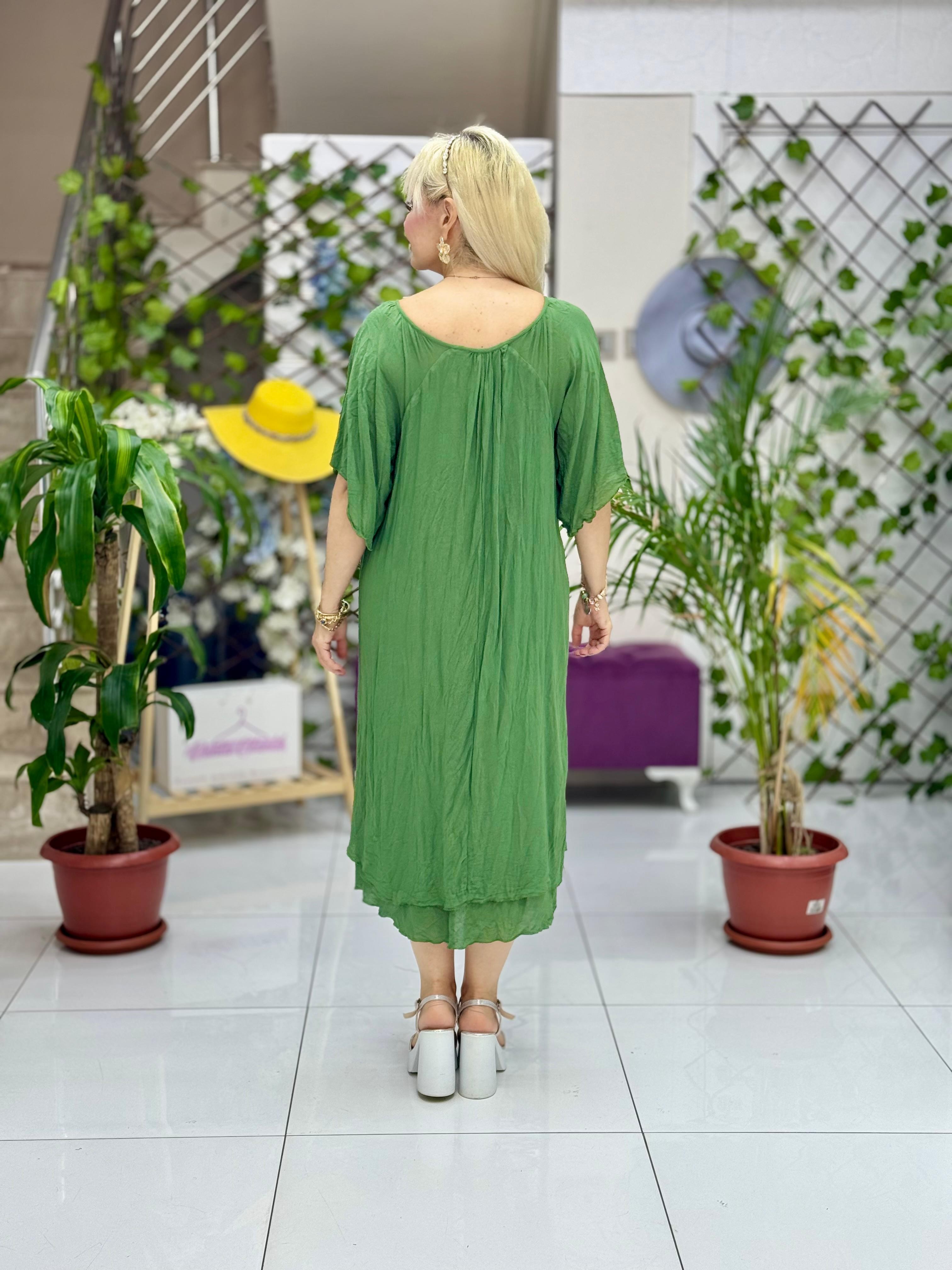 M1046 Vestido Voile Sin Mangas Rojo