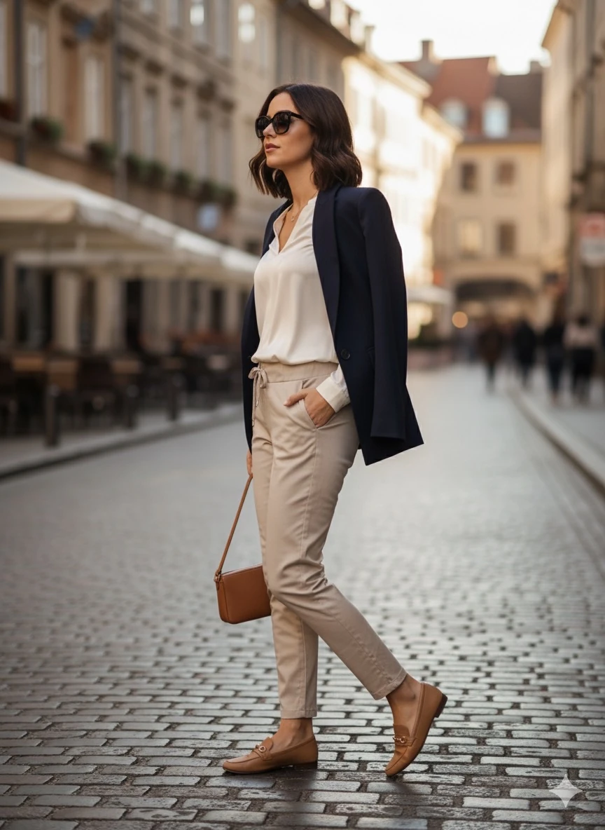 AY17004 Likralı Coton Pantolon Krem