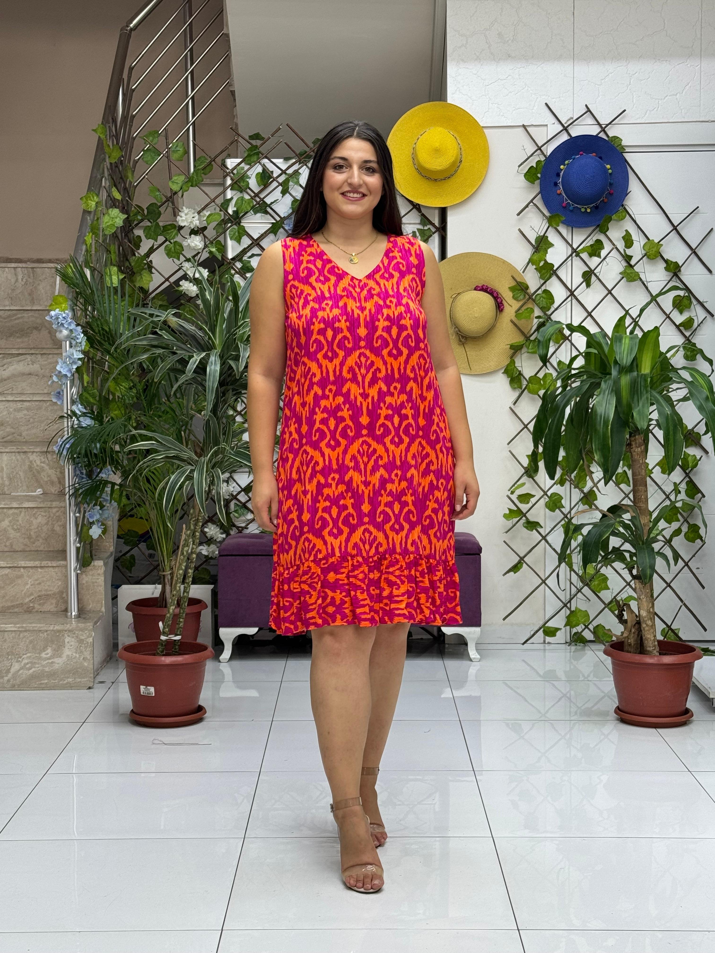 ALN16069 Viskon Alanya Elbise