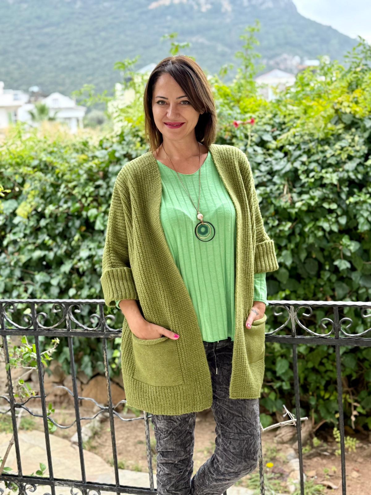 Sc2403 Jersey De Punto Lavado Marrón