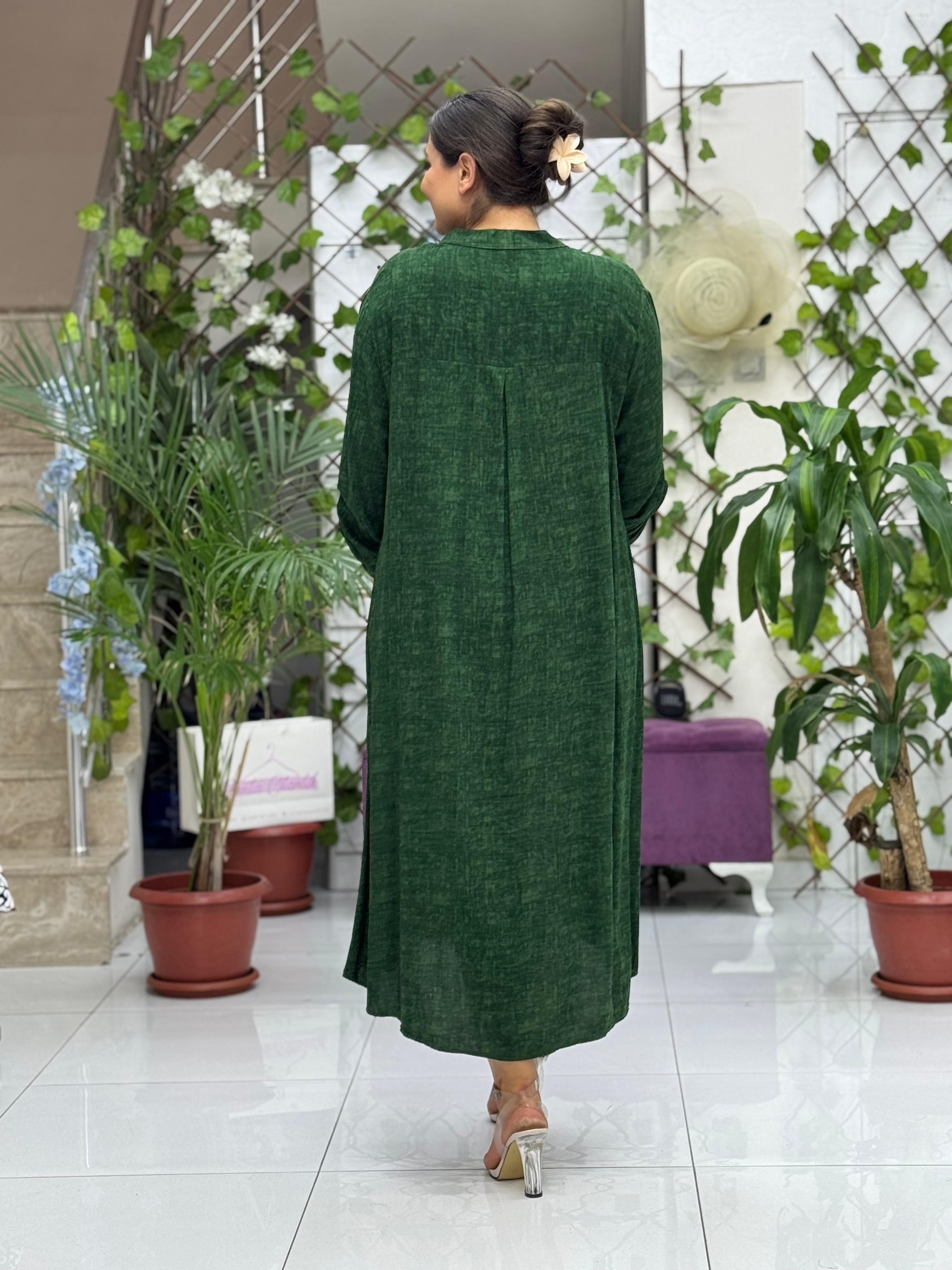 YS81007 Viskon Yasemin Elbise