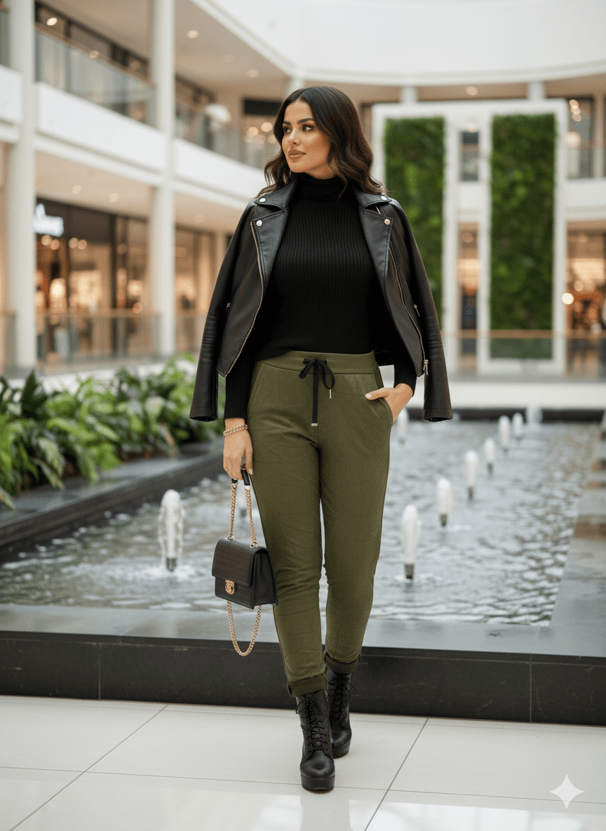 LS57115 İtalyan Süet Pantolon Yeşil
