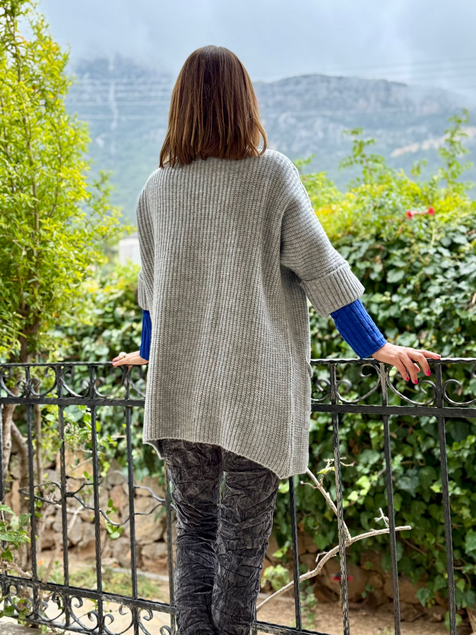 Sc2403 Jersey De Punto Lavado Marrón