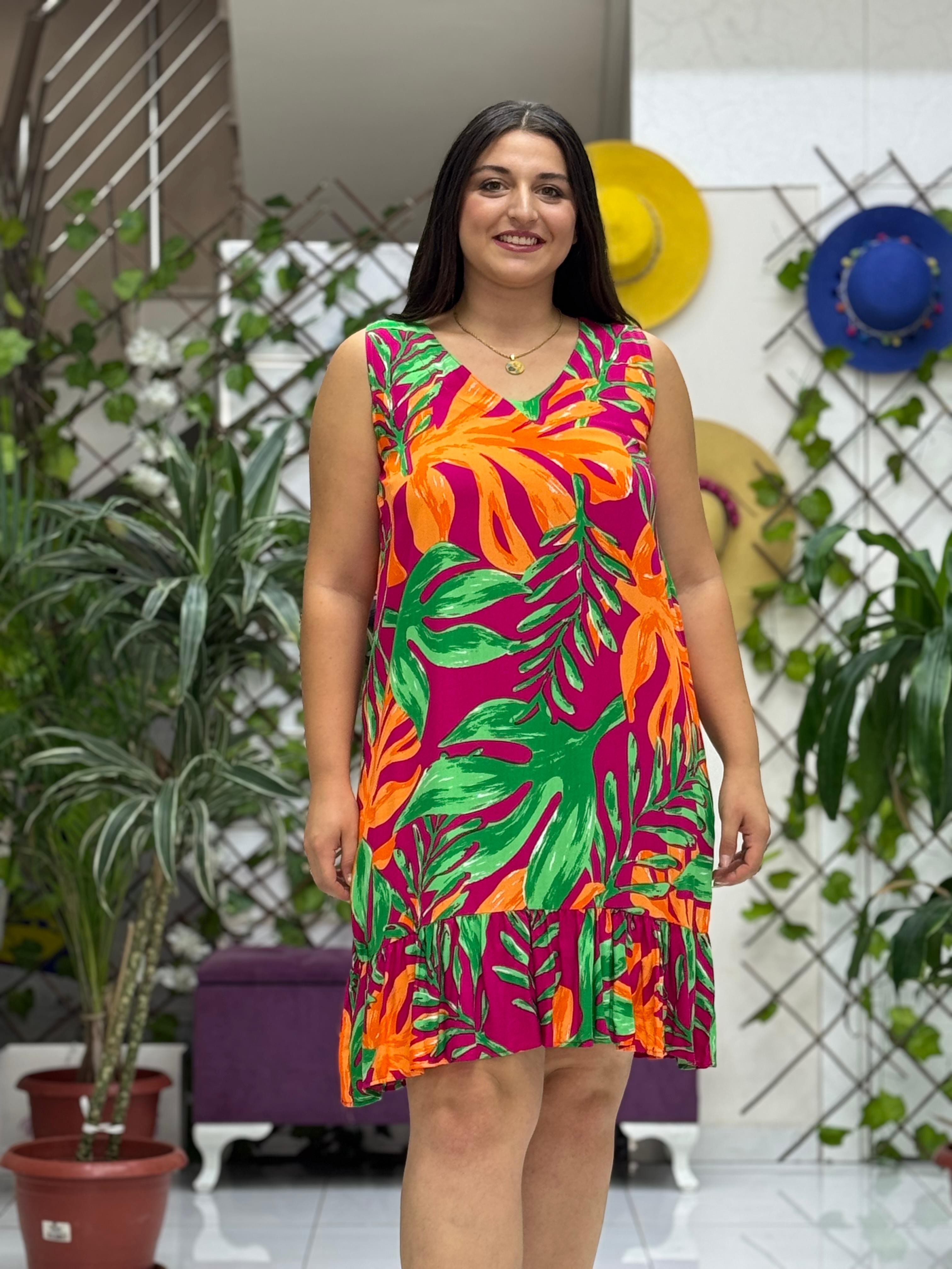 ALN16073 Viskon Alanya Elbise