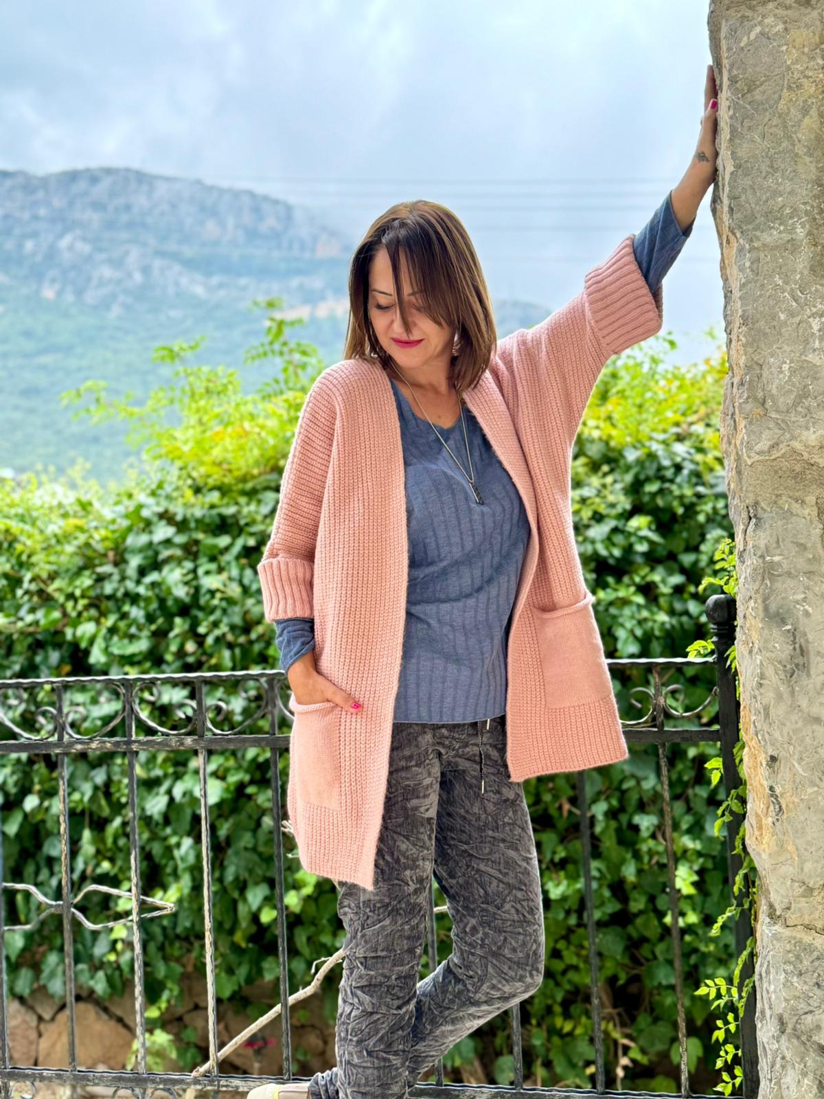 Sc2403 Jersey De Punto Lavado Marrón