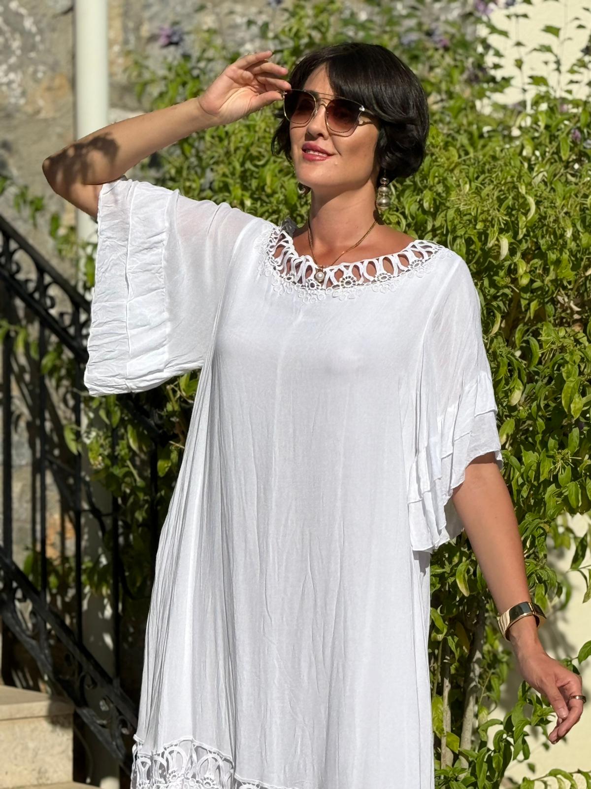 VL3026 Vual Elbise Beyaz