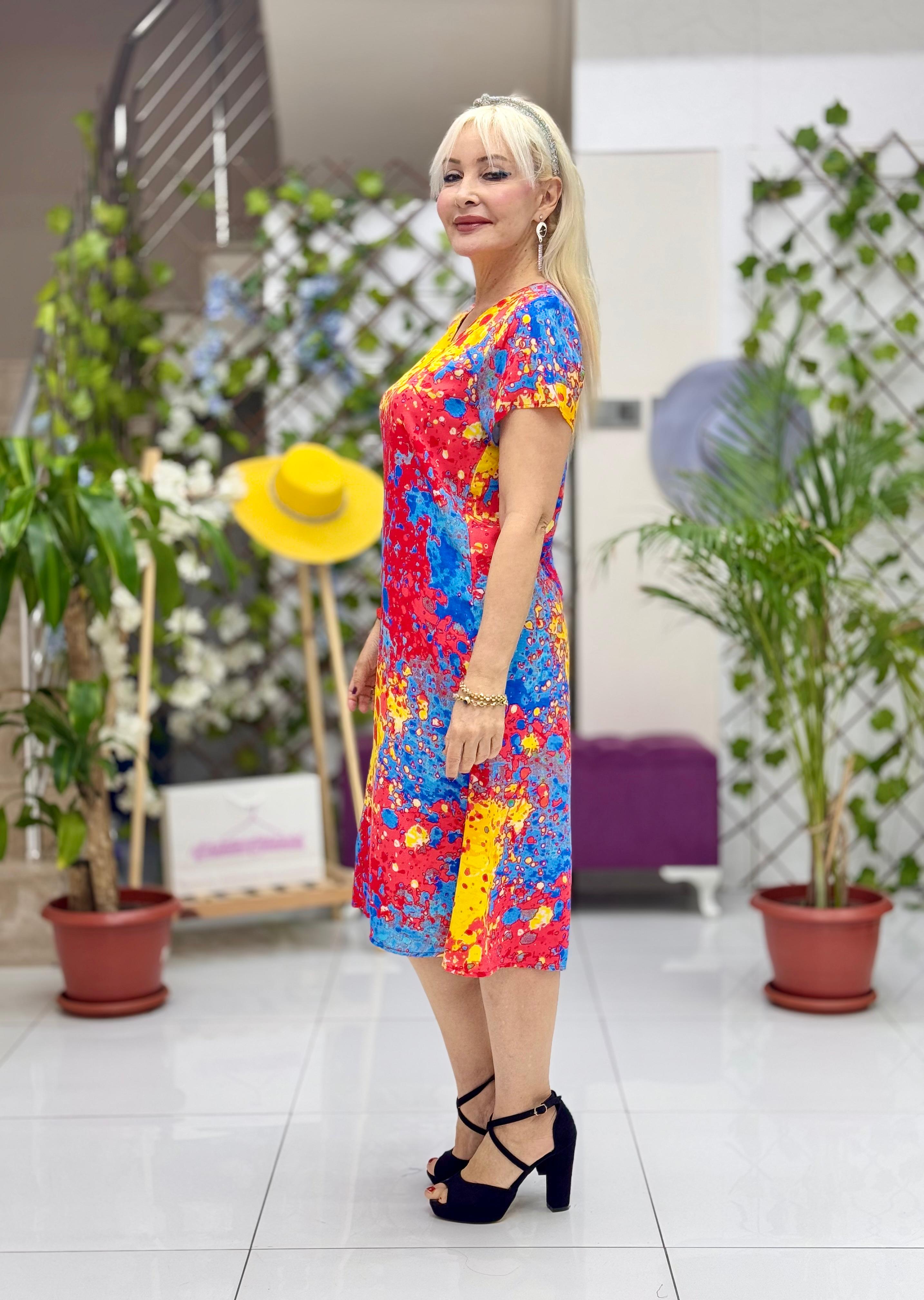 DM70036 Demet Viskon Elbise