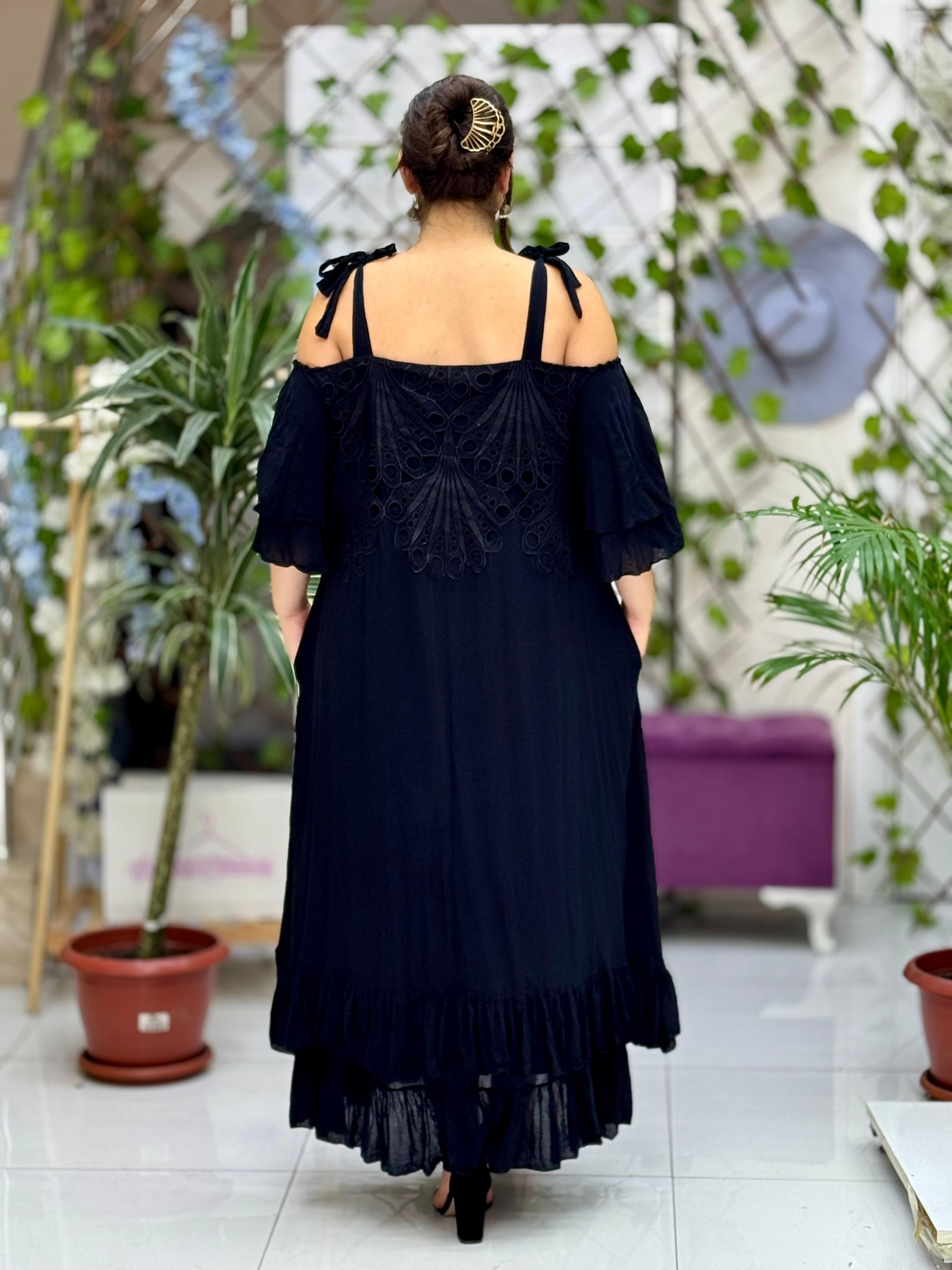 M1046 Vestido Voile Sin Mangas Turquesa