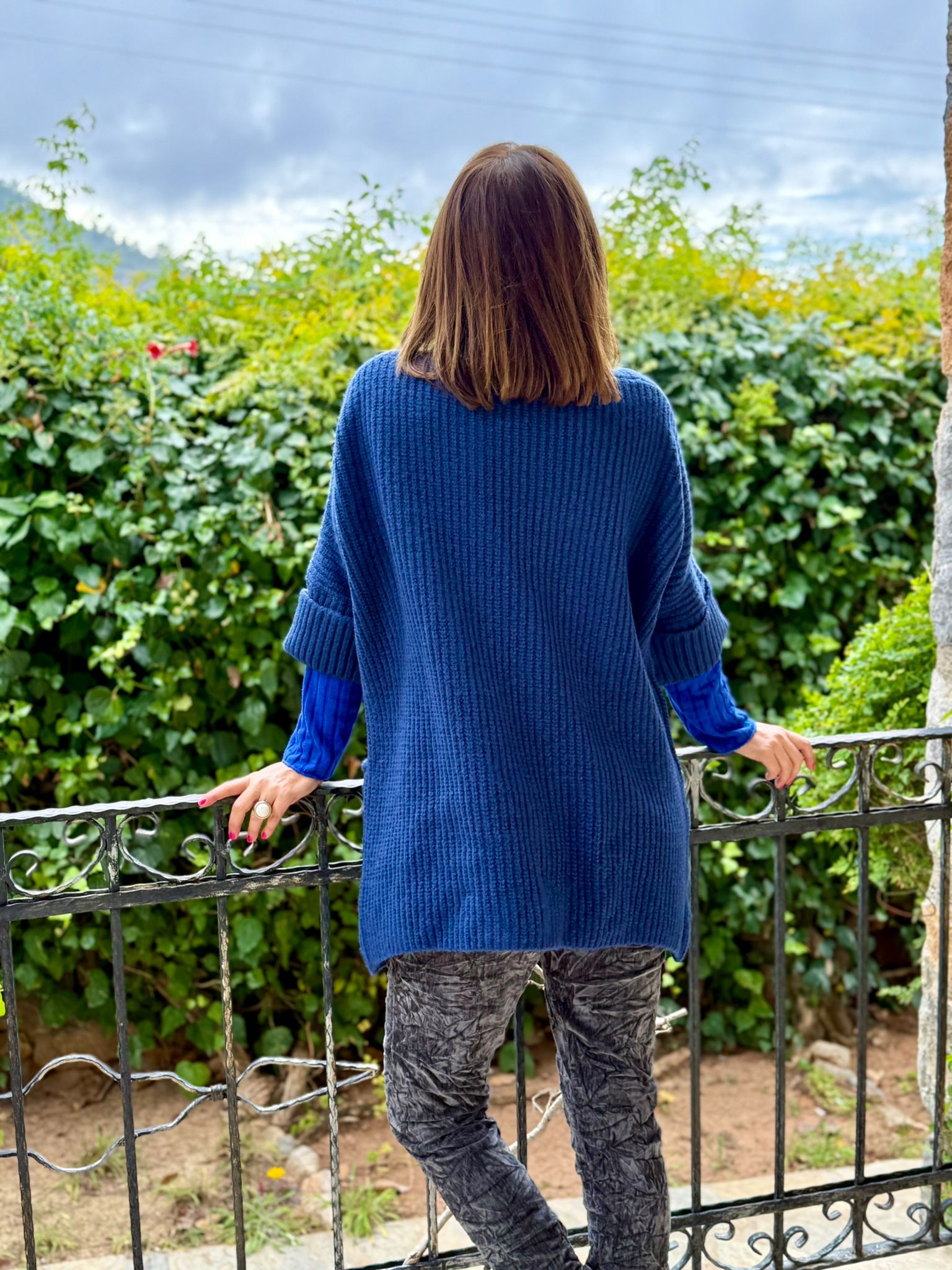 Sc2403 Jersey De Punto Lavado Marrón