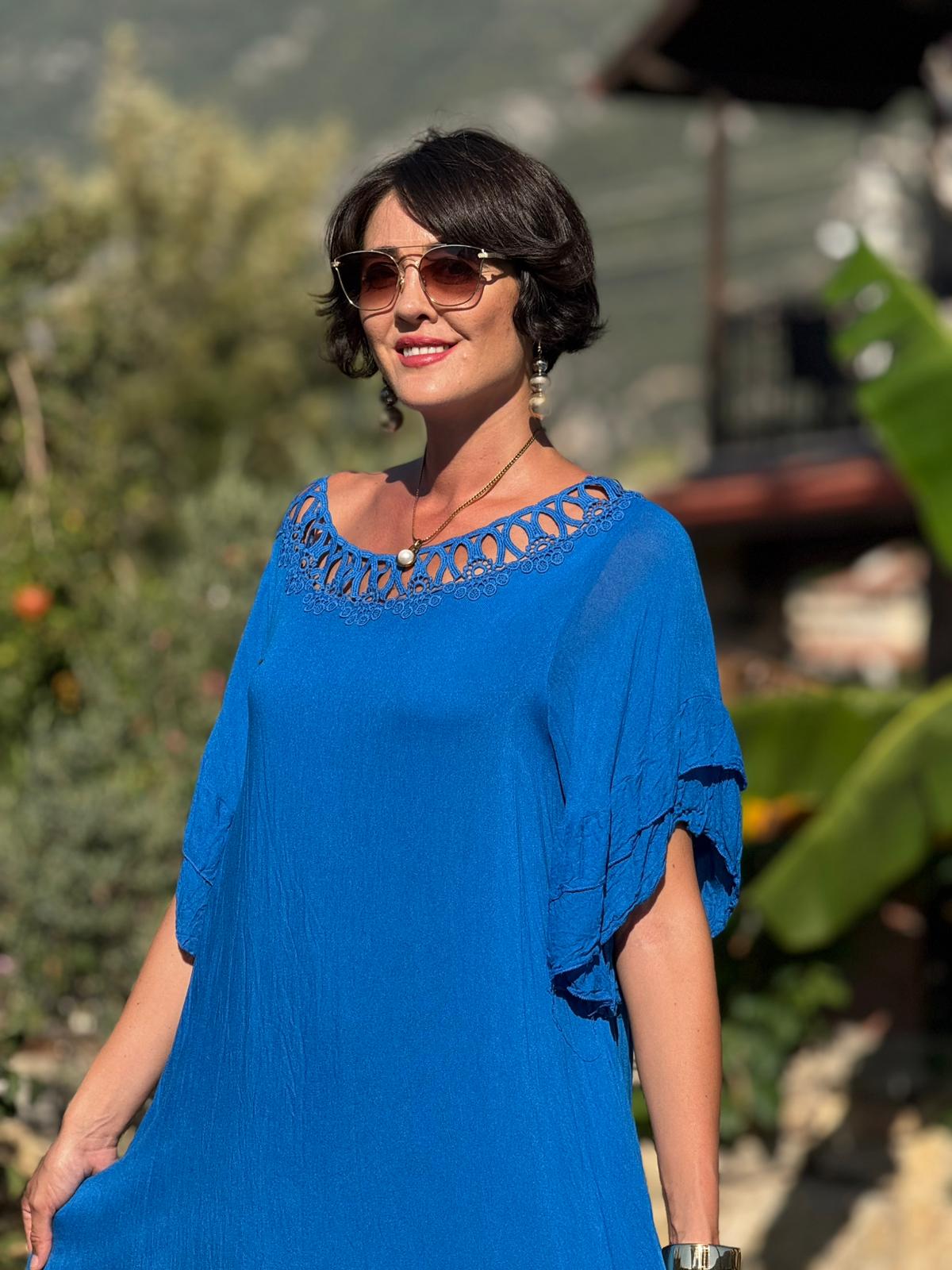 VL3026 Vual Elbise Saks