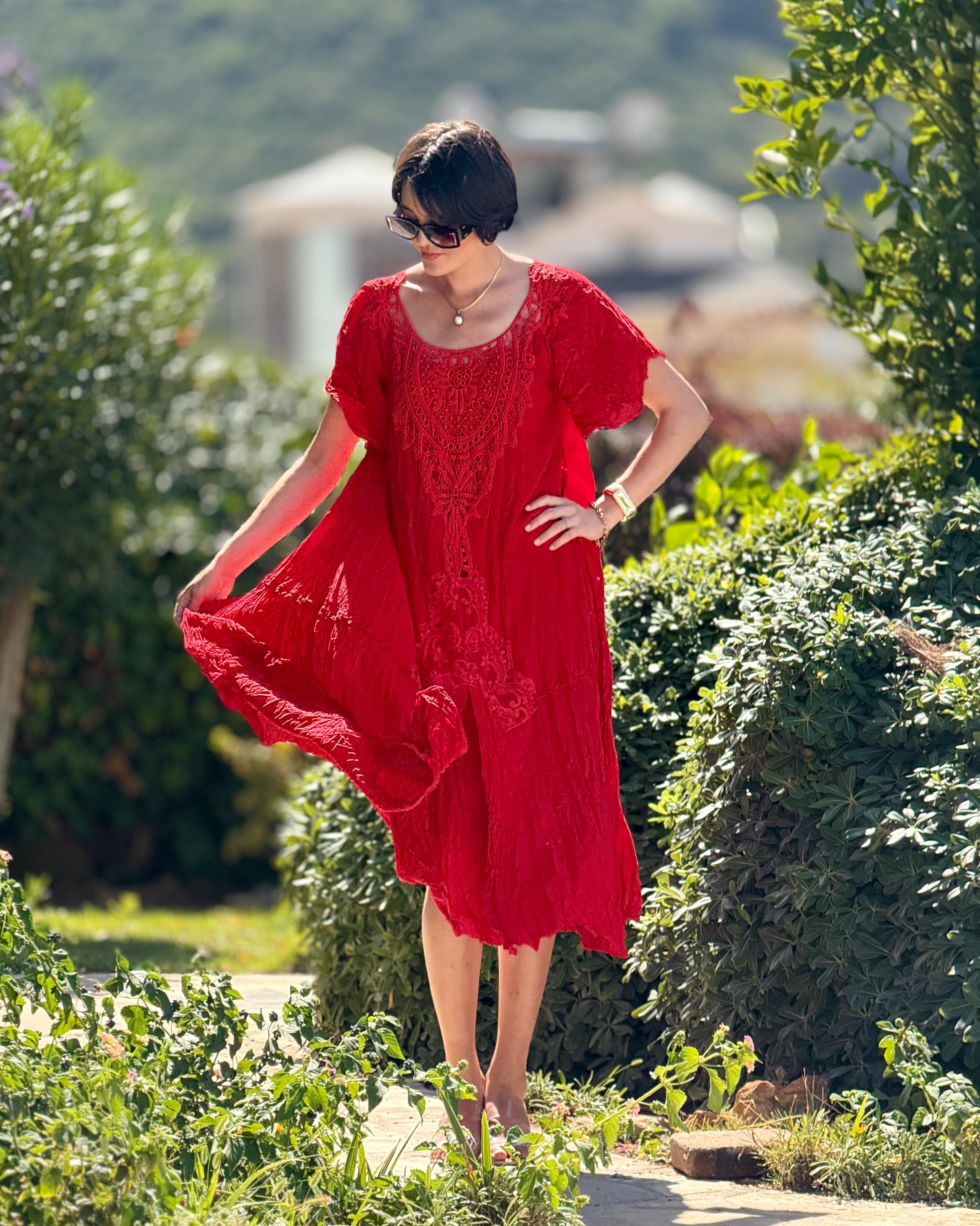 M1420 Vestido Hürrem Rojo