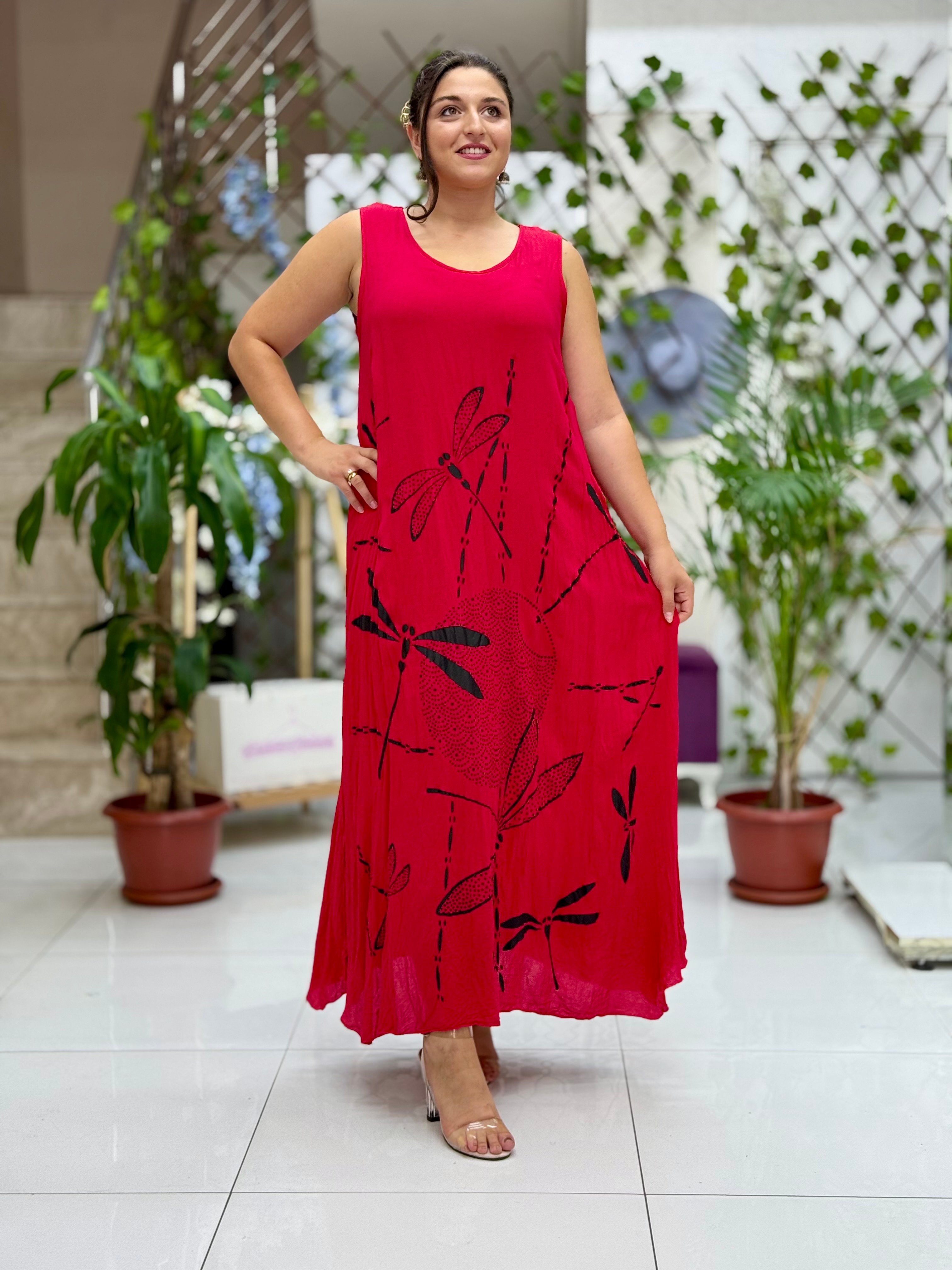 M1046 Vestido Voile Sin Mangas Turquesa