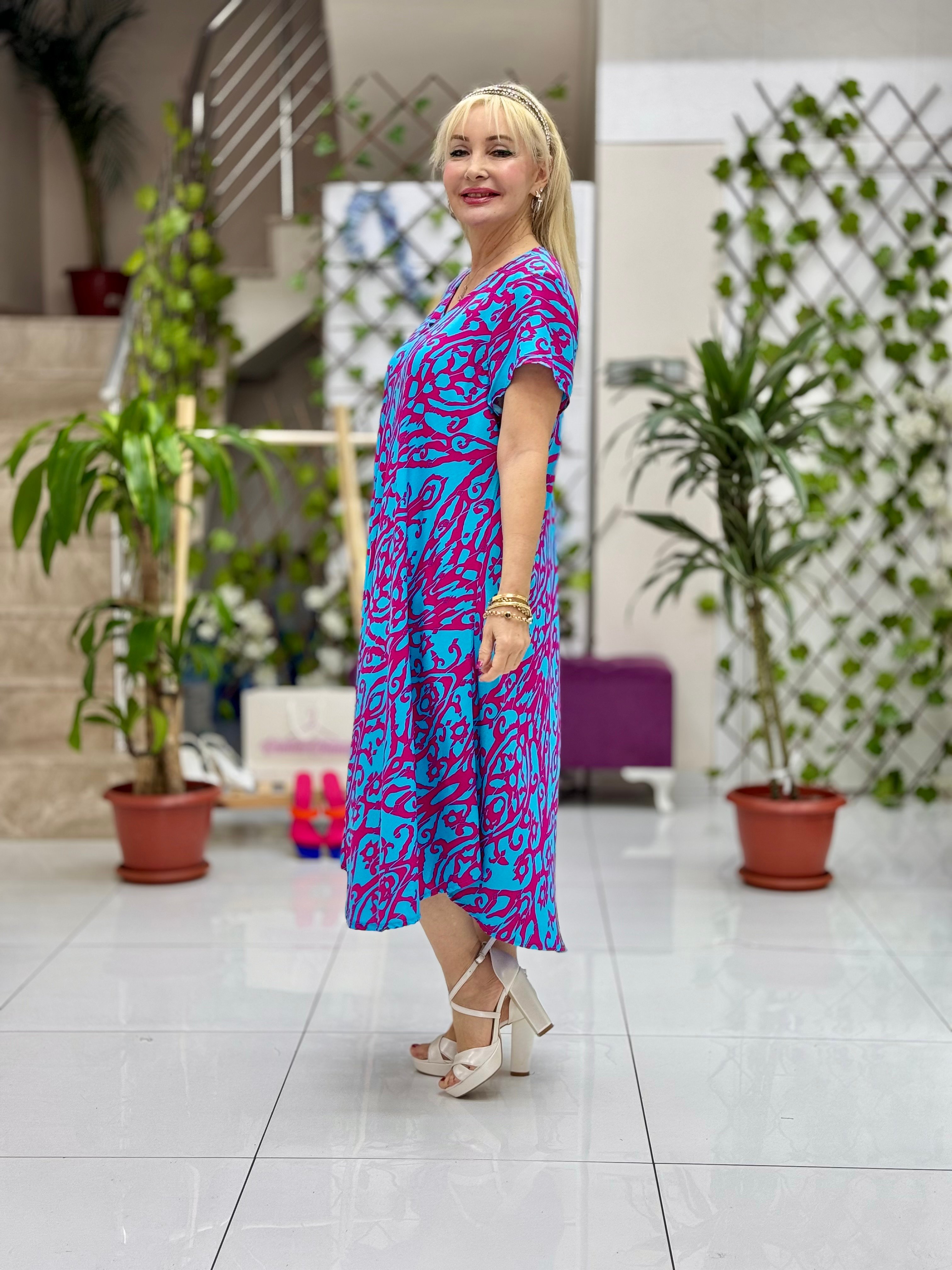 FDD17165 Viskon Frida Elbise