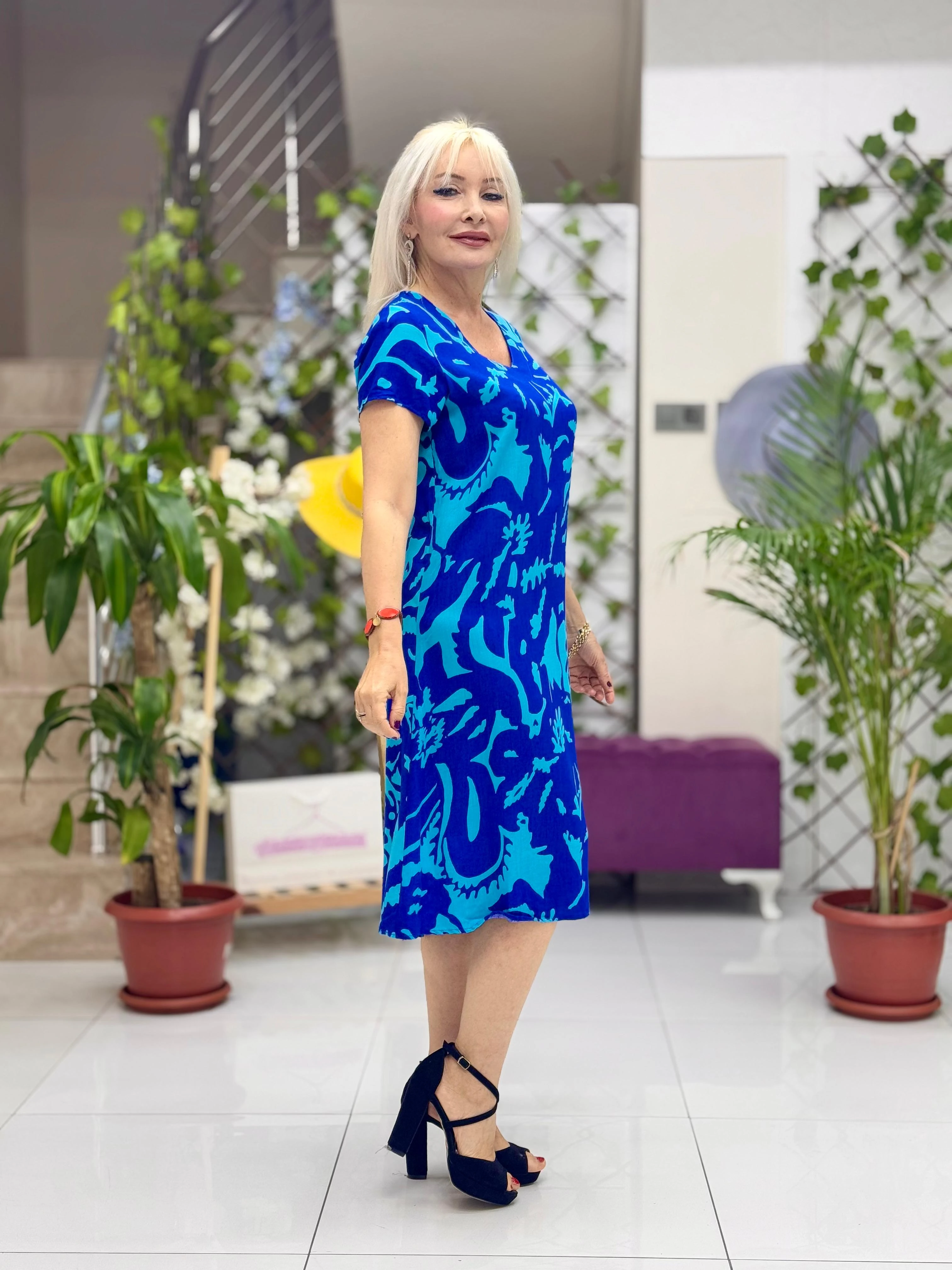 DM70052 Demet Viskon Elbise