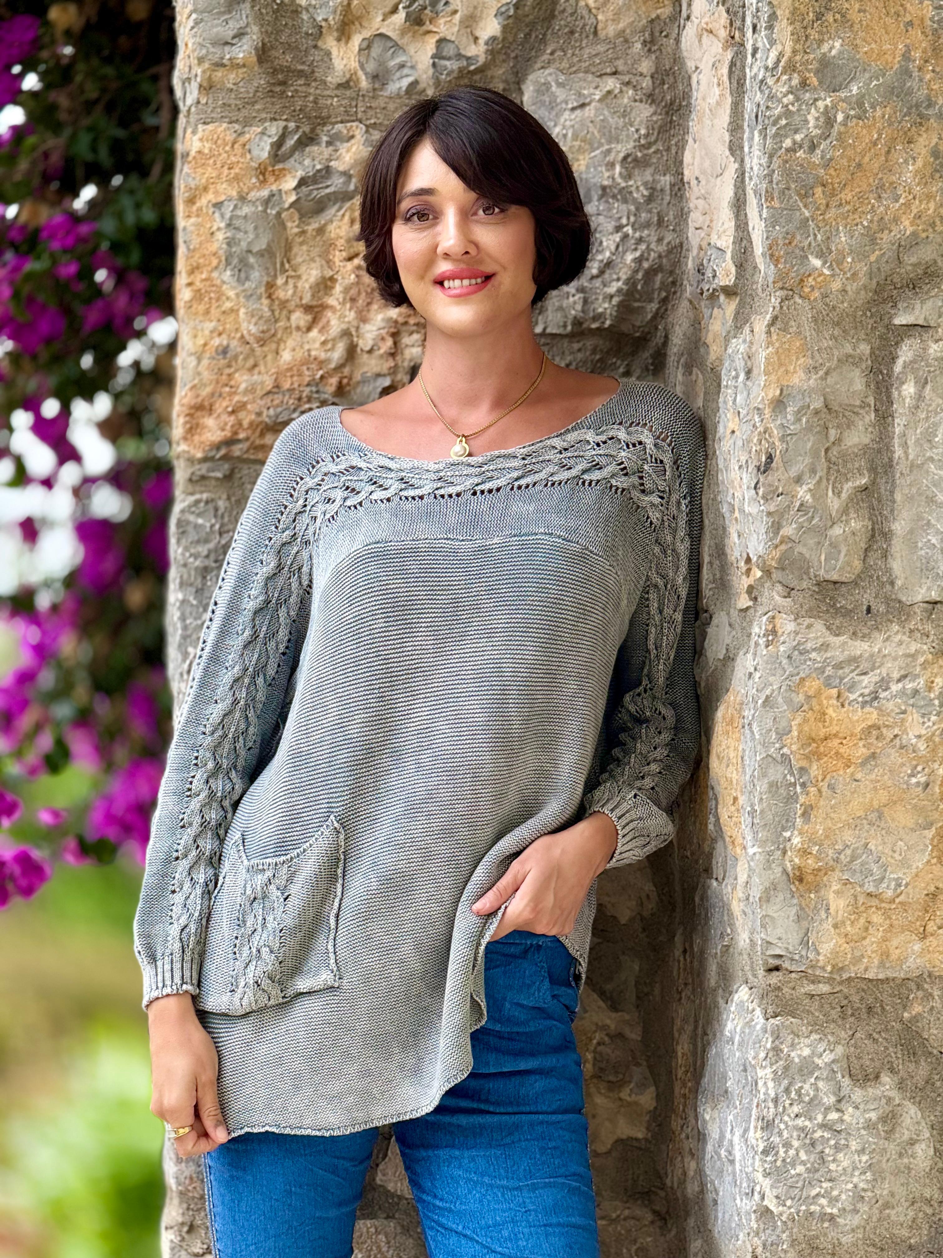 Sc2403 Yikamali Triko Kazak Gri