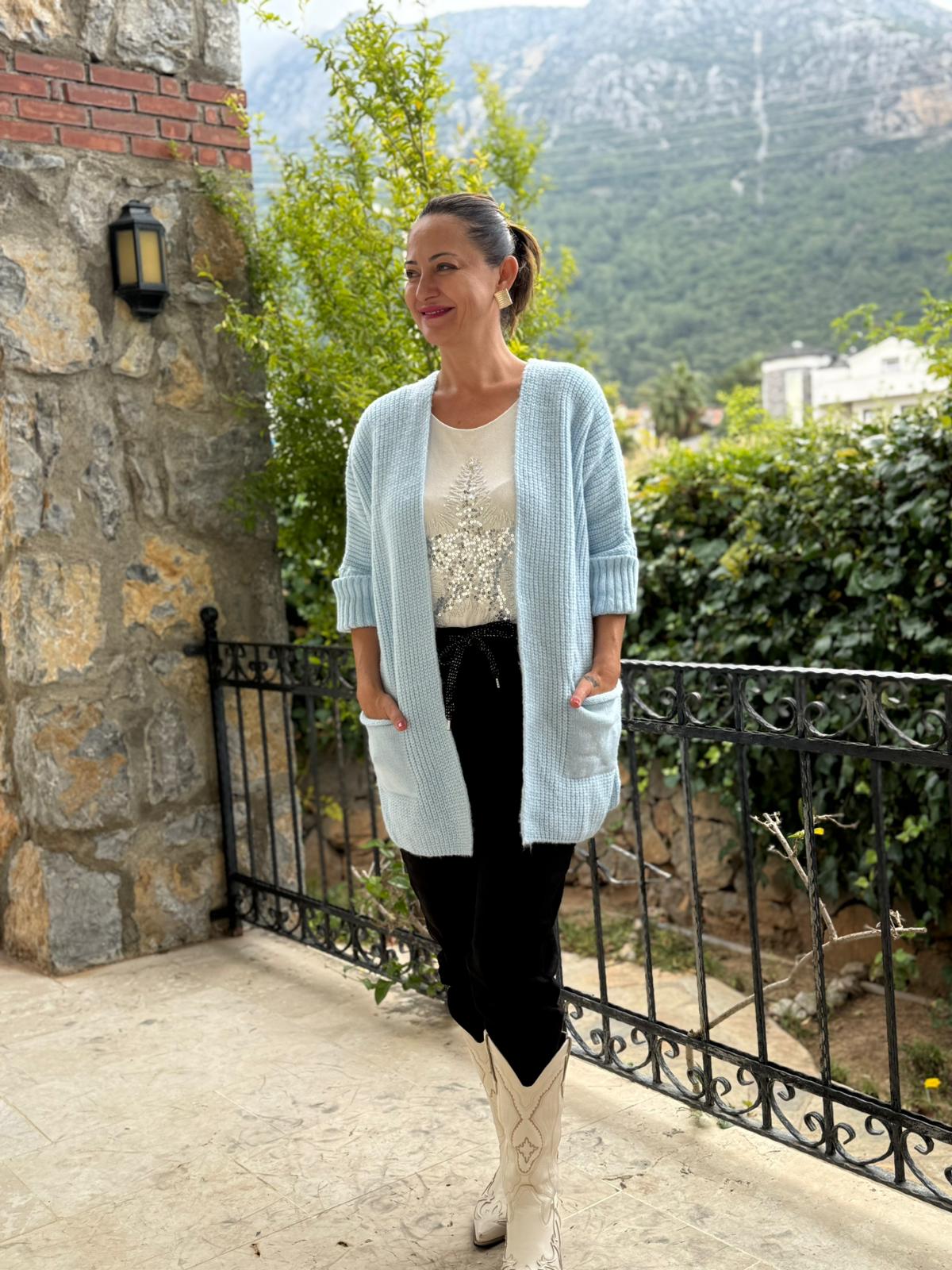 Sc2403 Jersey De Punto Lavado Marrón