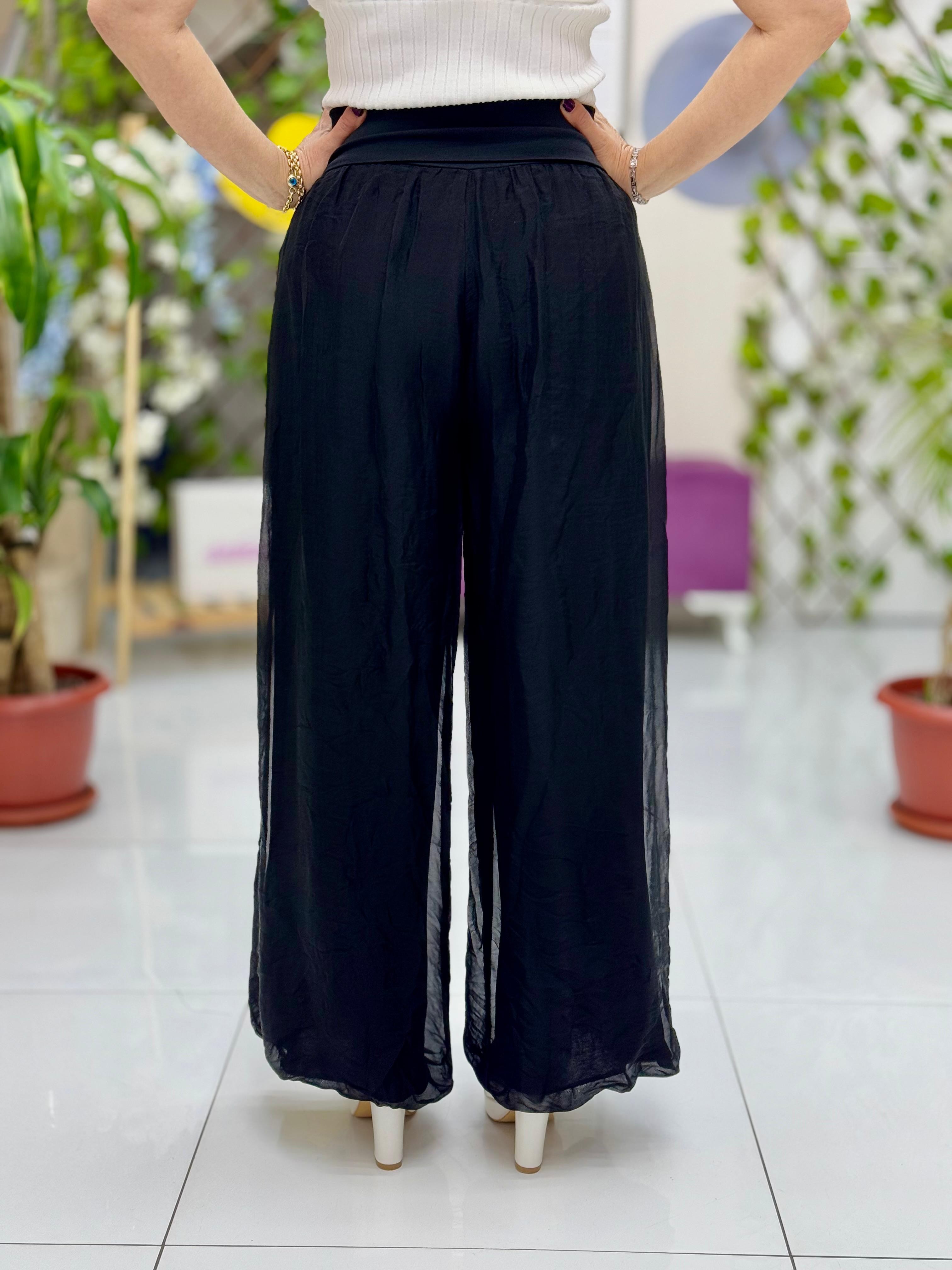 N20753 Pantalón De Seda Italiano Rojo