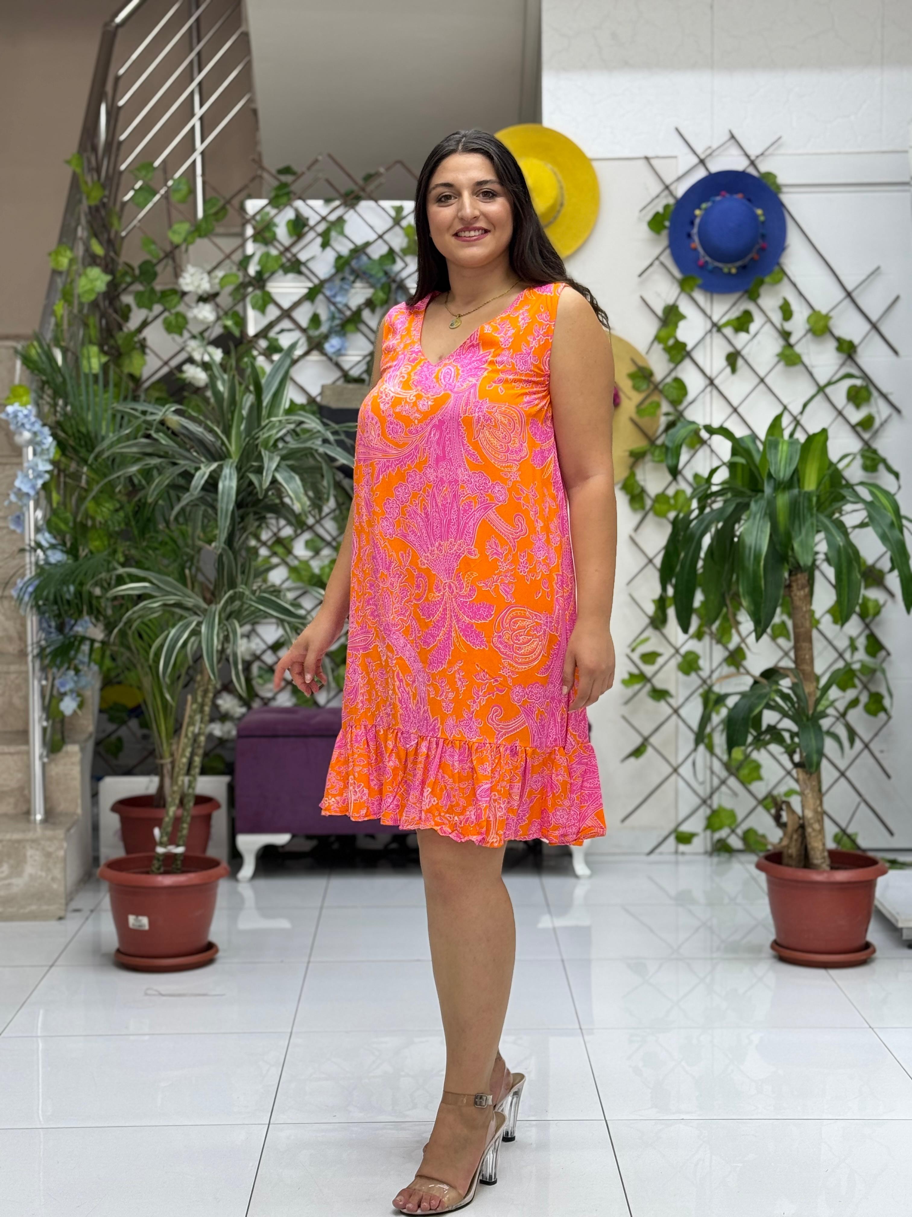 ALN16020 Viskon Alanya Elbise