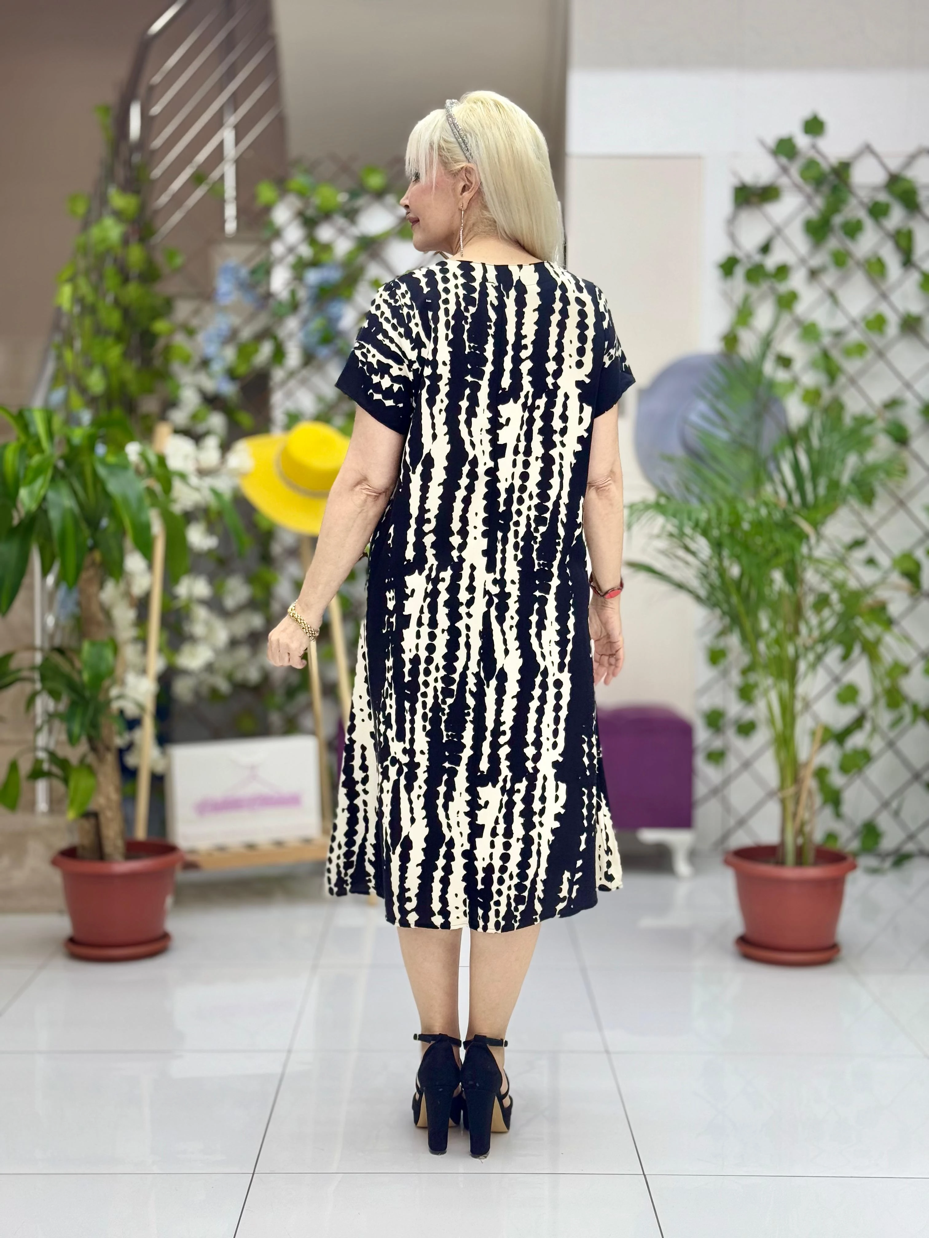 DM70044 Demet Viskon Elbise