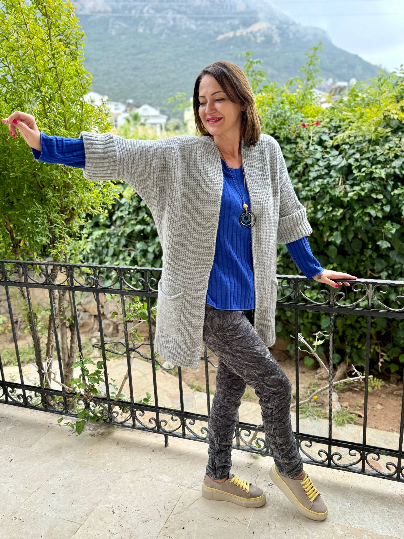 Sc2403 Jersey De Punto Lavado Marrón