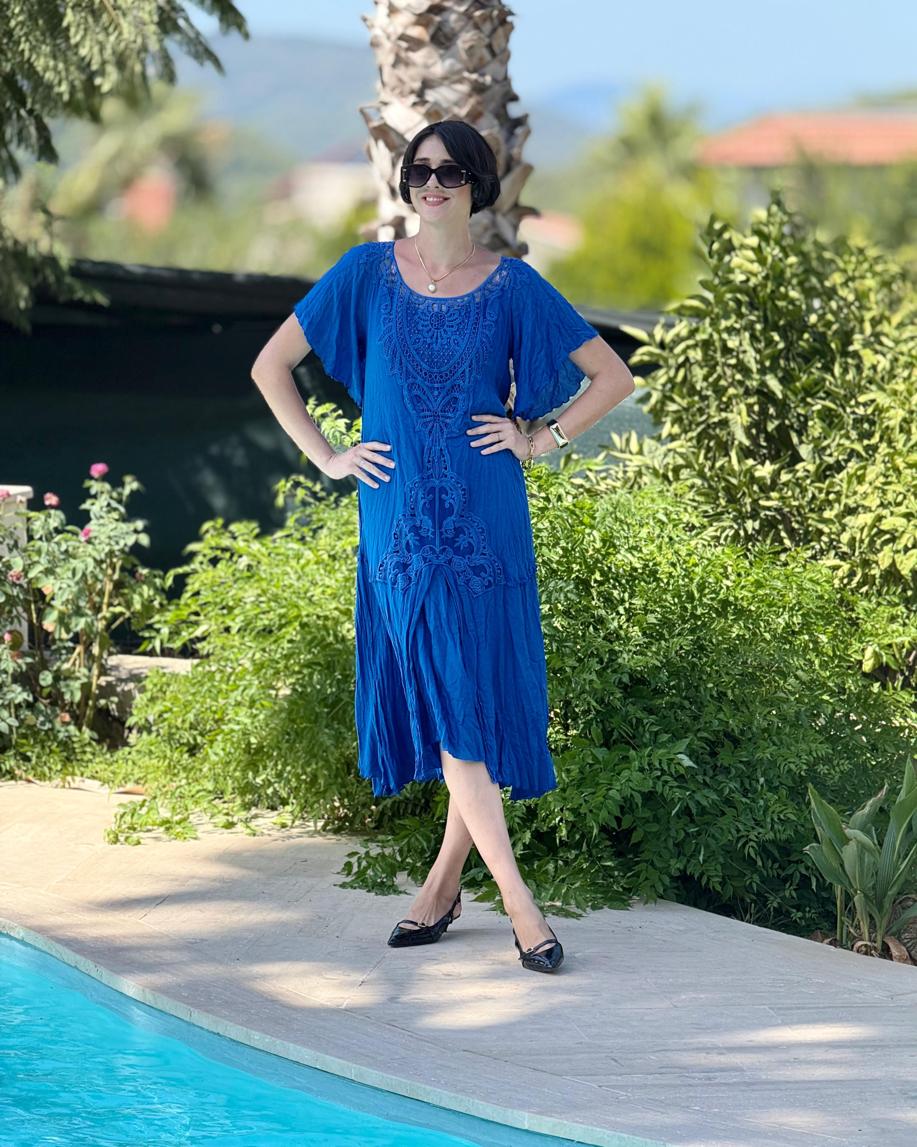 VL1420 Hürrem Vual Elbise Saks