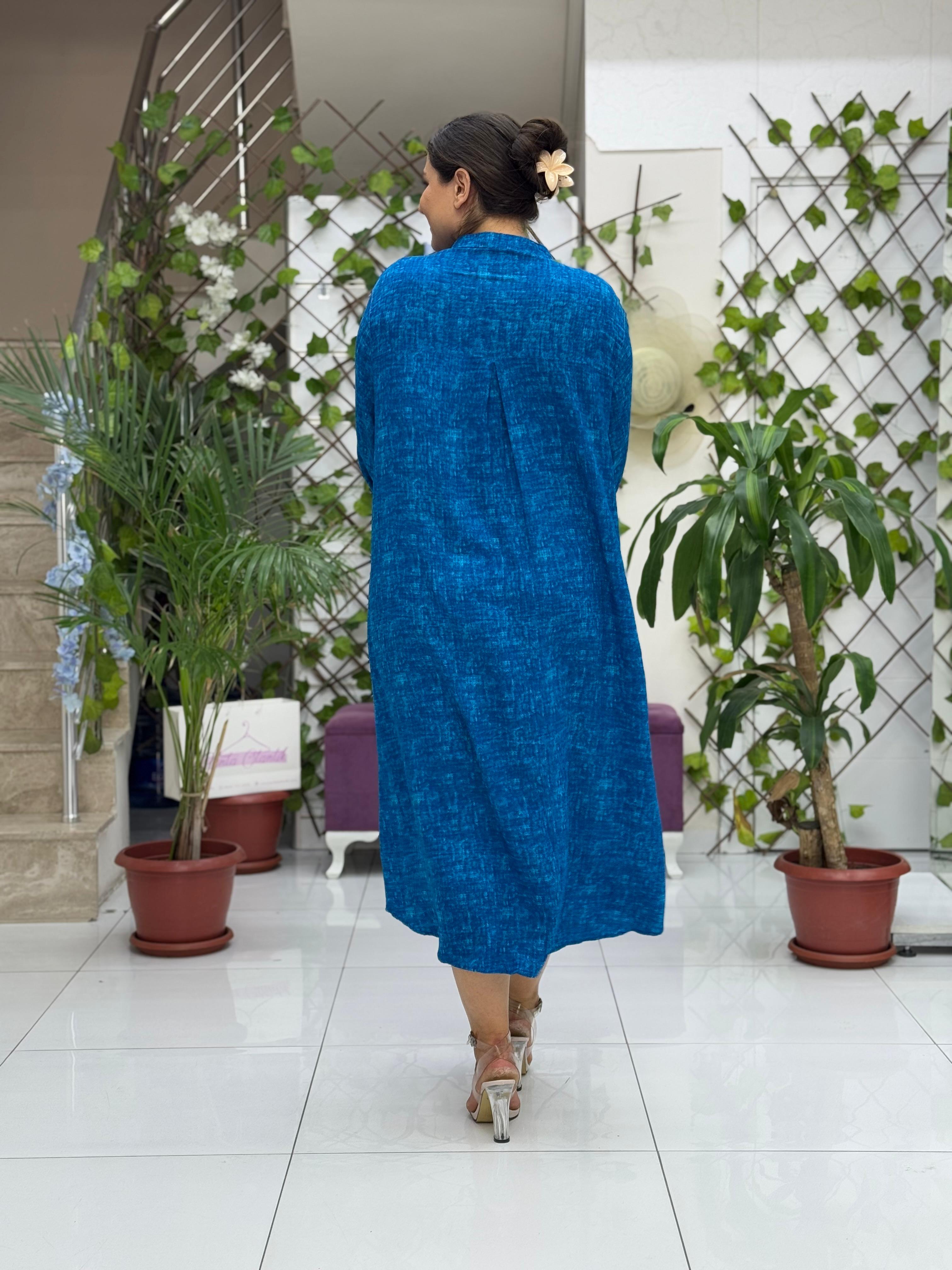 YS81004 Viskon Yasemin Elbise