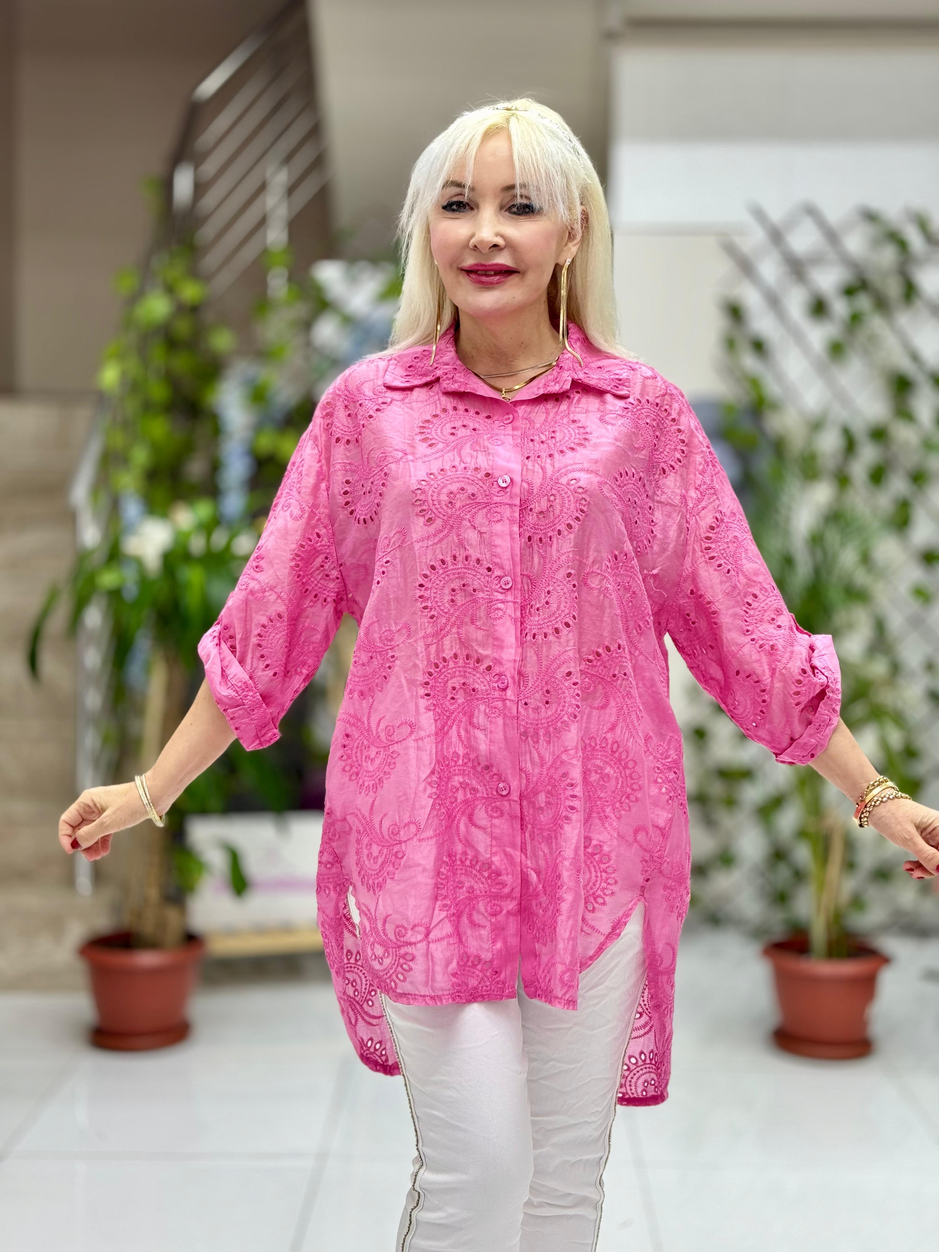 N6840 Blusa Seda Italiana Negro