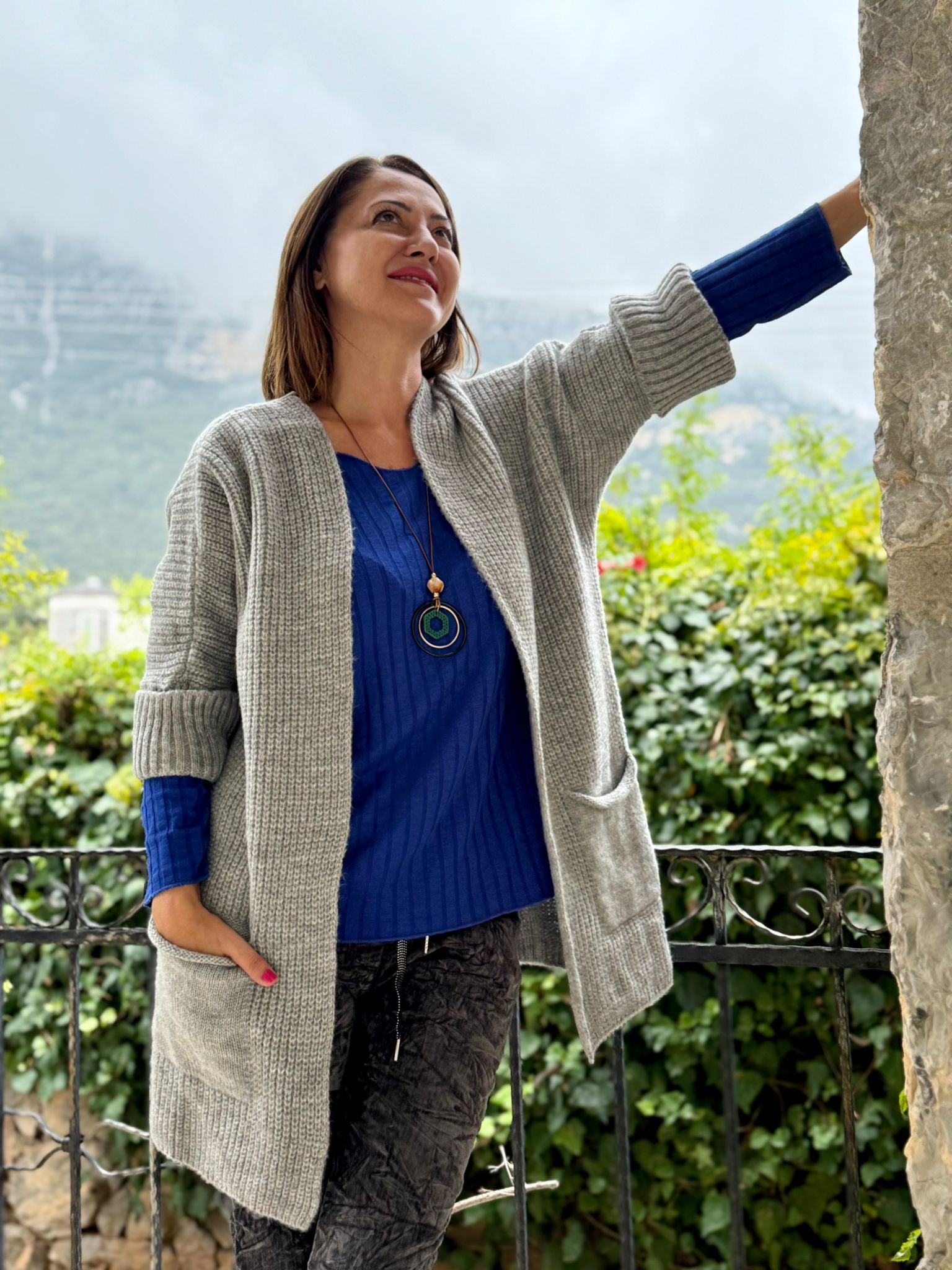 Sc2403 Jersey De Punto Lavado Marrón