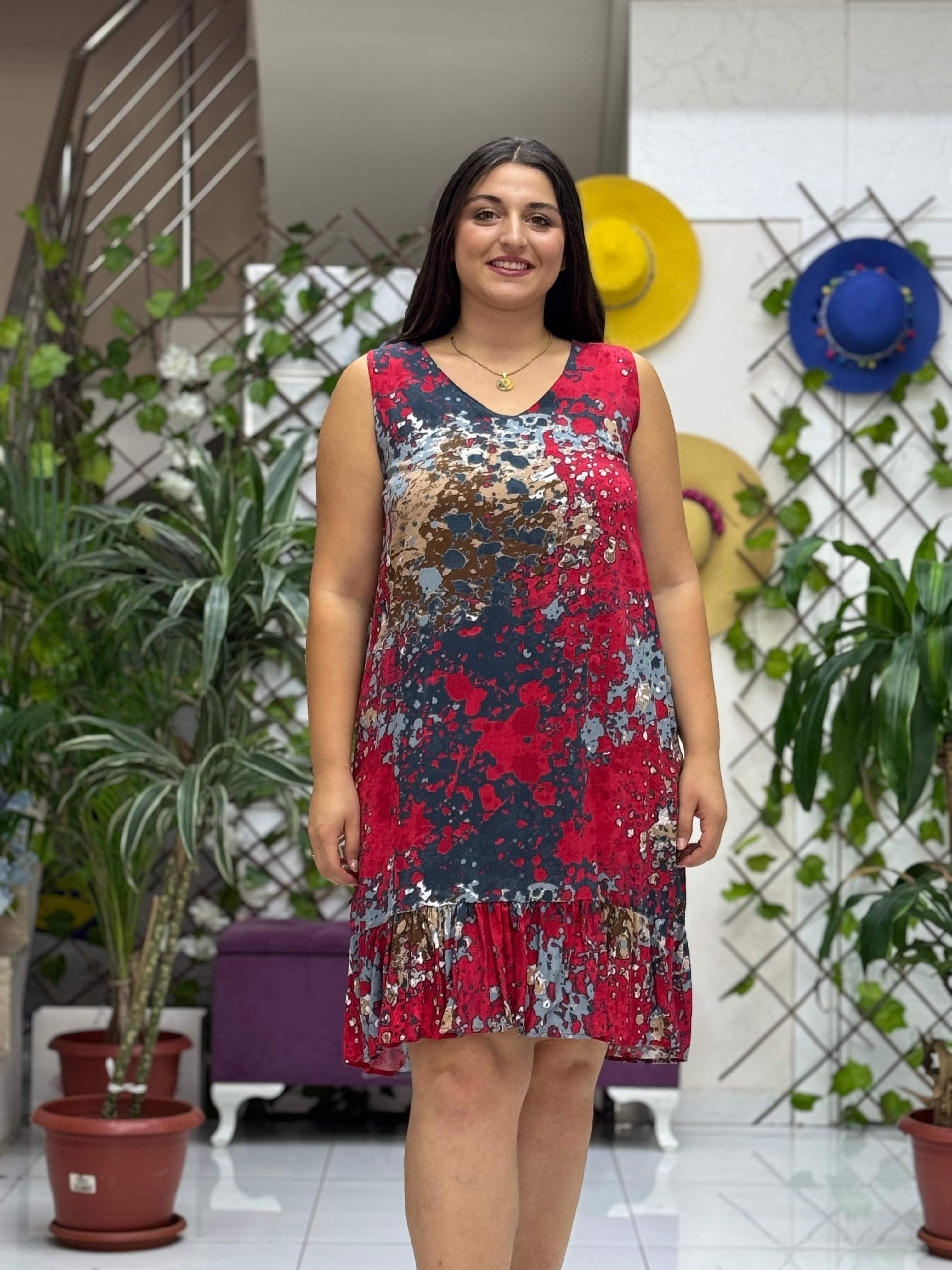 ALN16066 Viskon Alanya Elbise