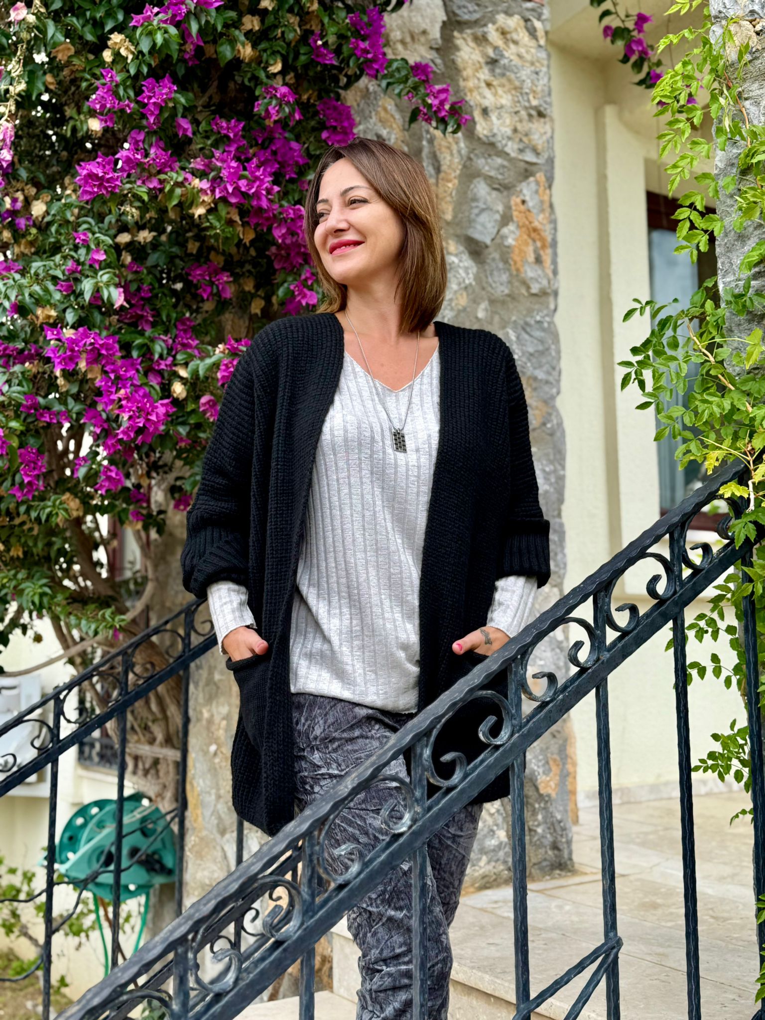 Sc2403 Jersey De Punto Lavado Marrón