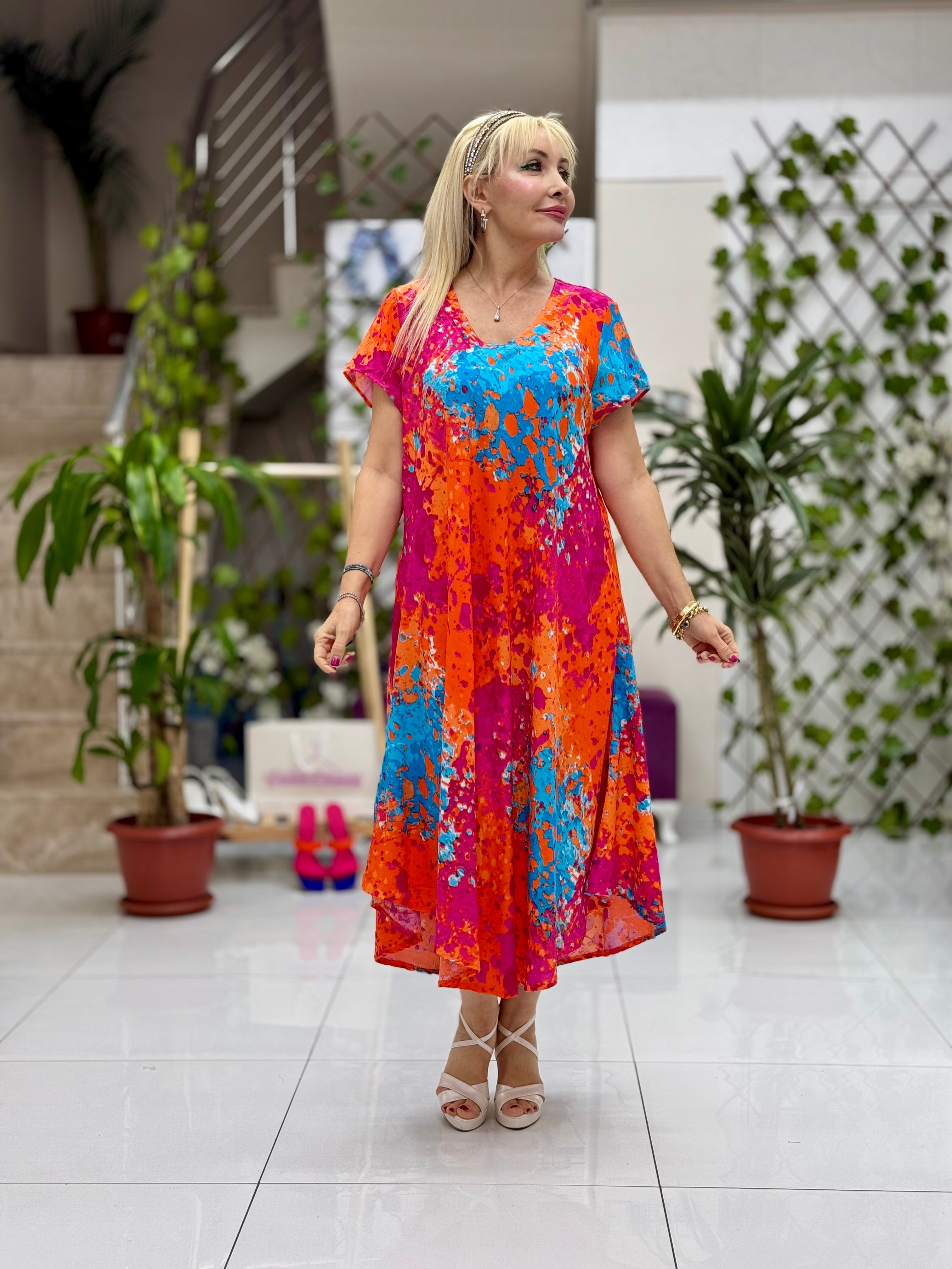 FDD17164 Viskon Frida Elbise