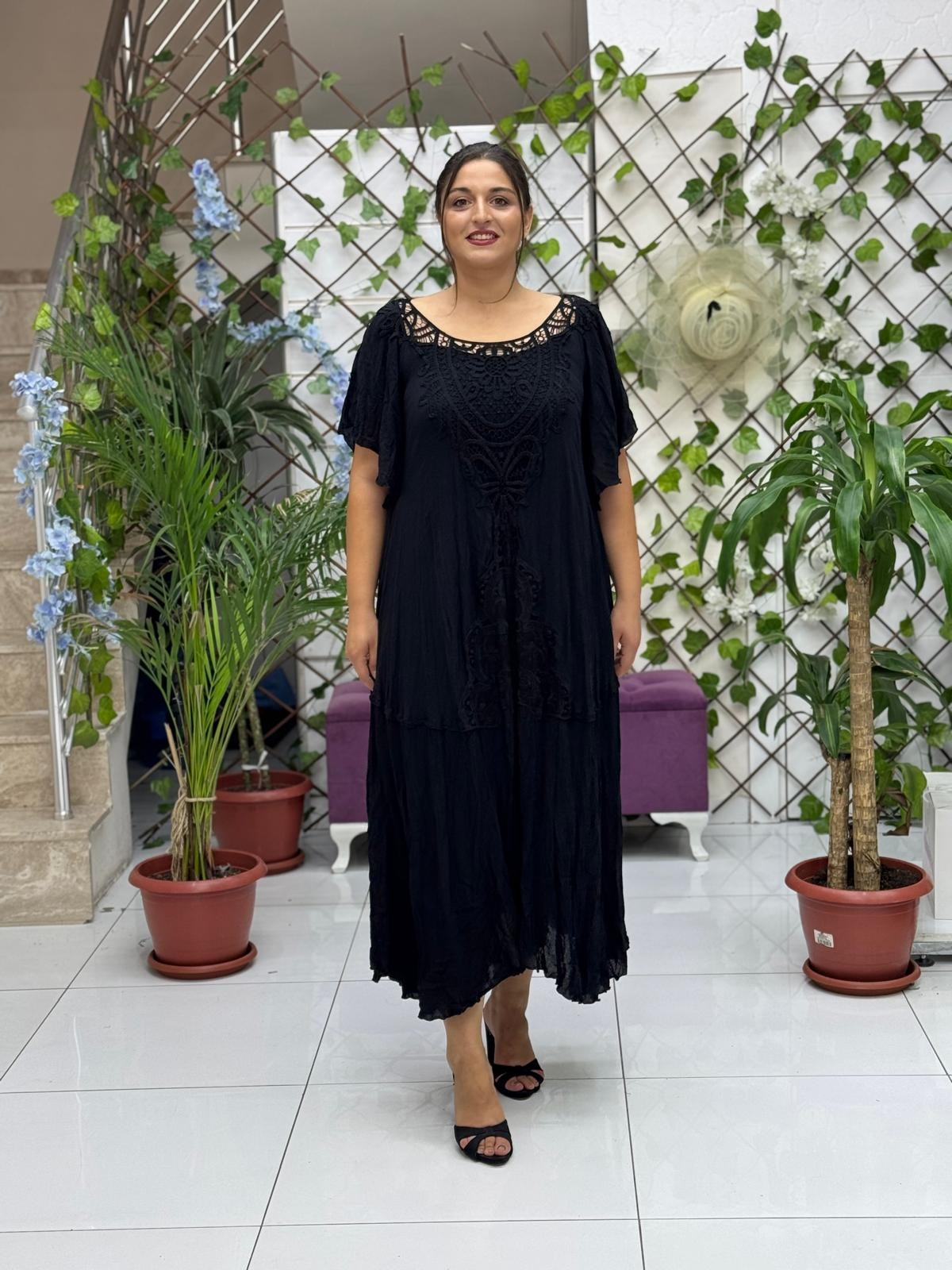 M1420 Vestido Hürrem Negro