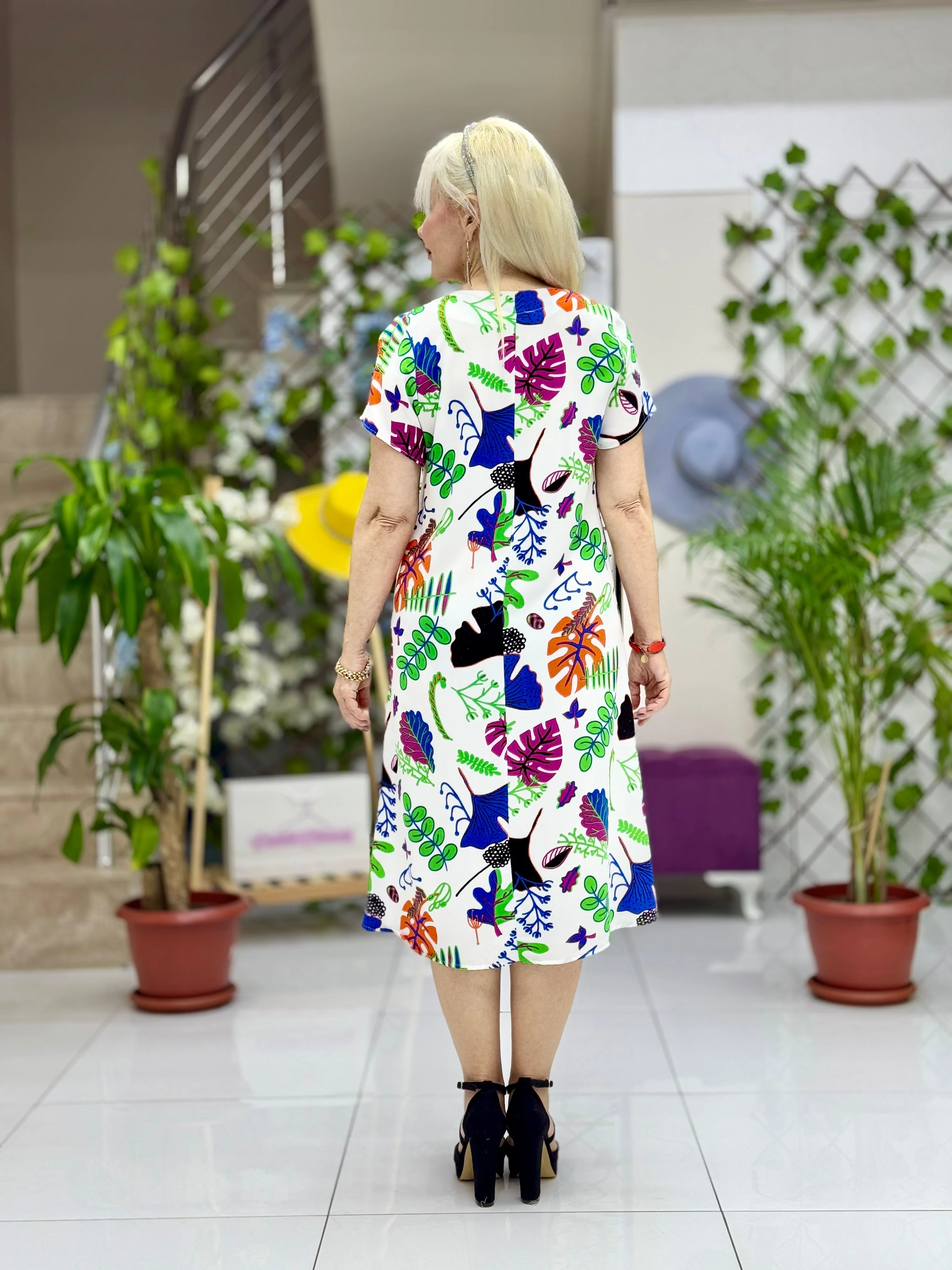 DM70026 Demet Viskon Elbise