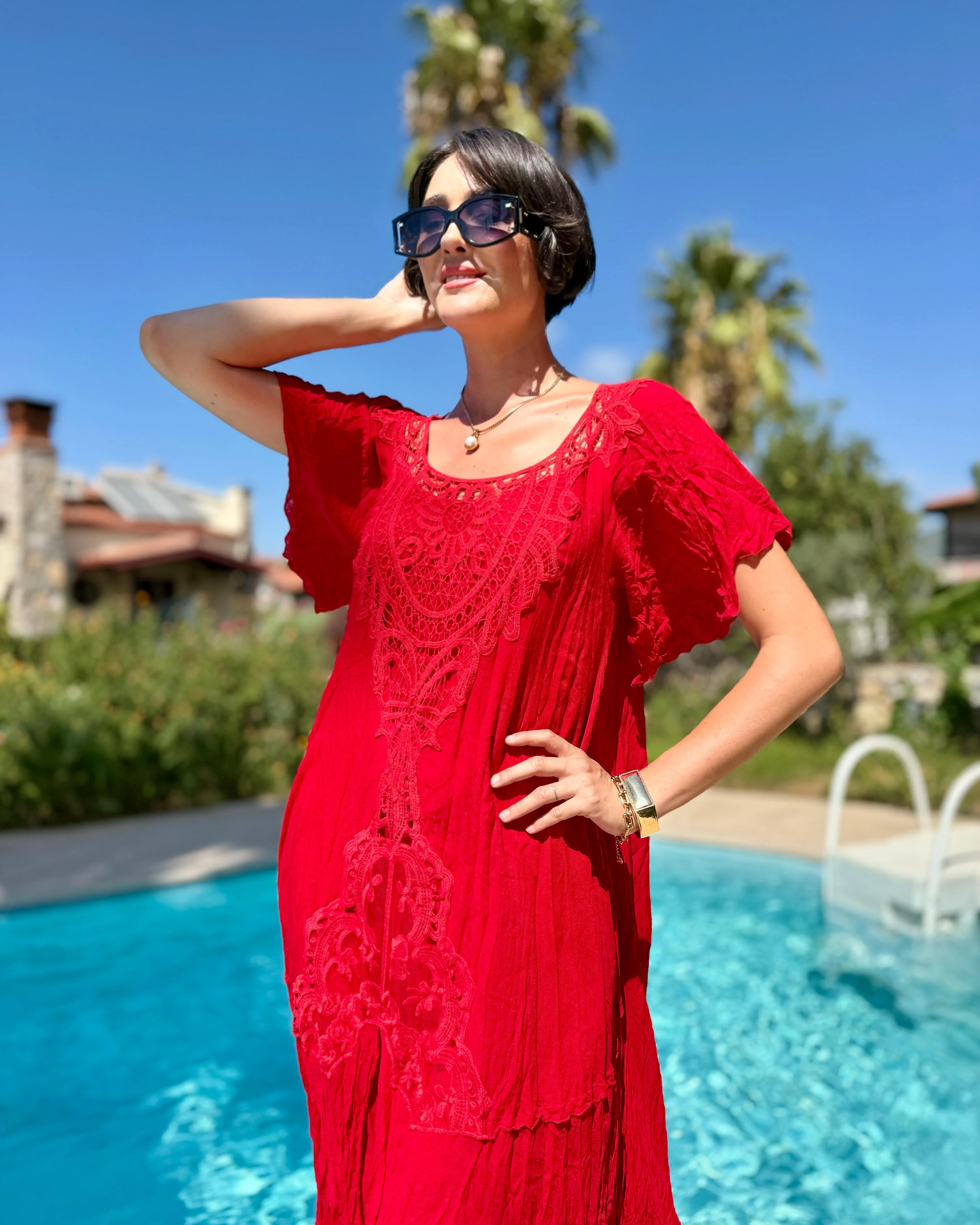M1420 Vestido Hürrem Rojo